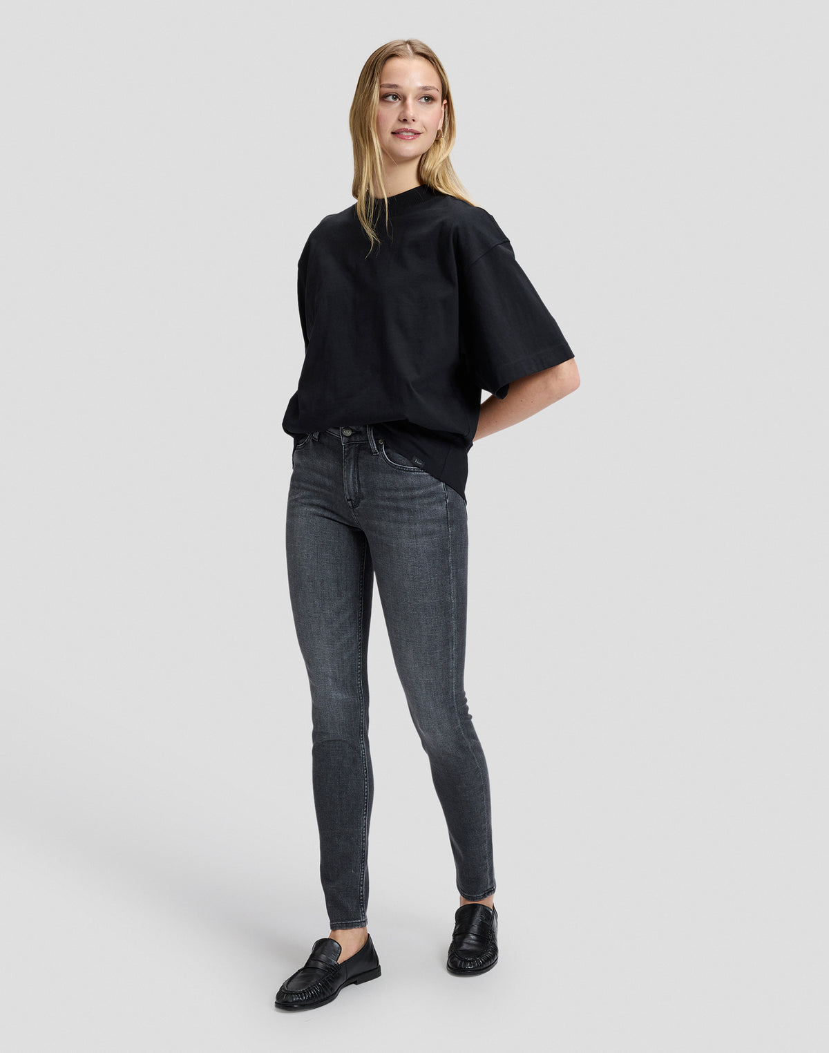 T-Shirt Elongated Boxy in Black T-Shirts Lee