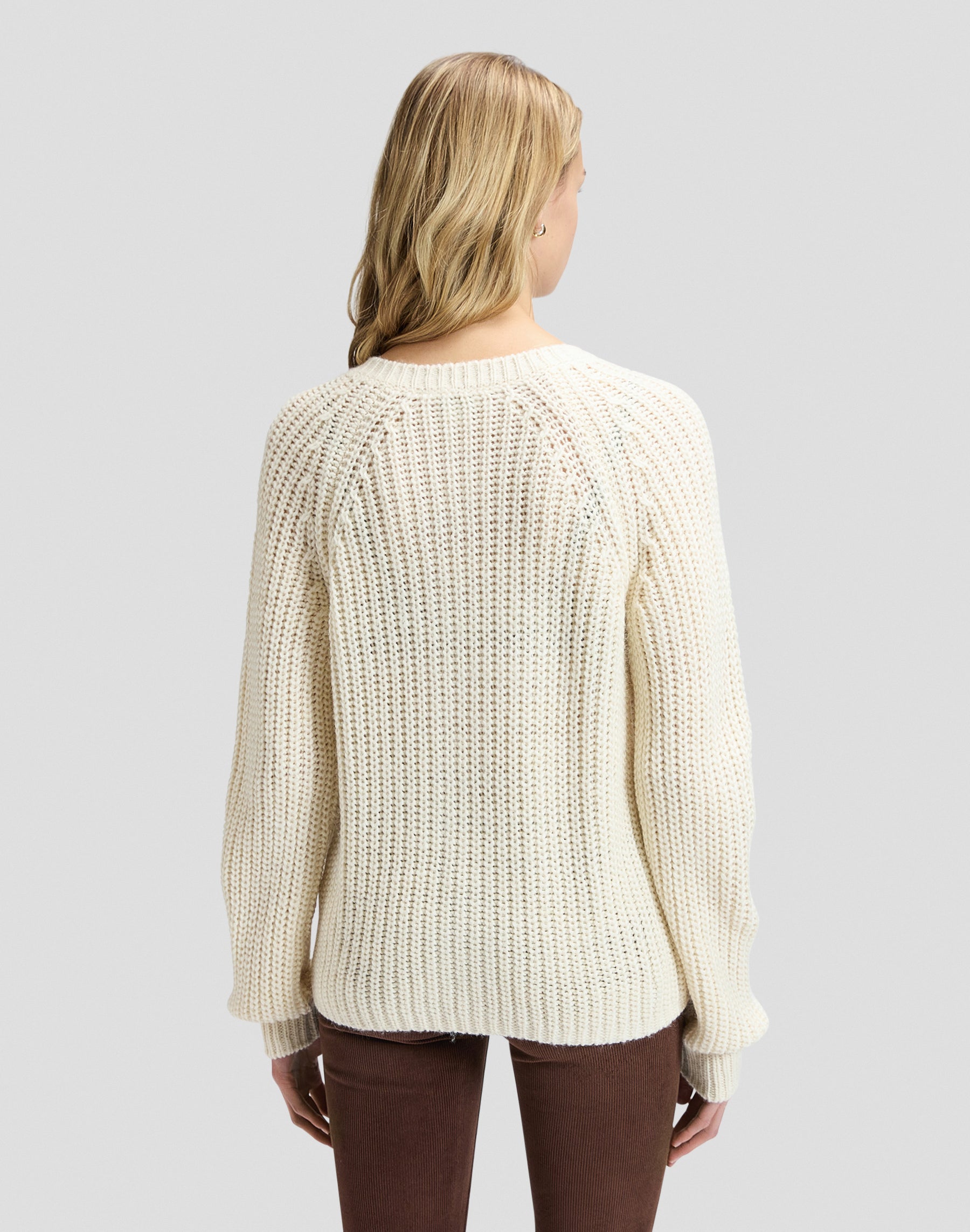 Strickjacke Chunky in Ecru Pullover Lee