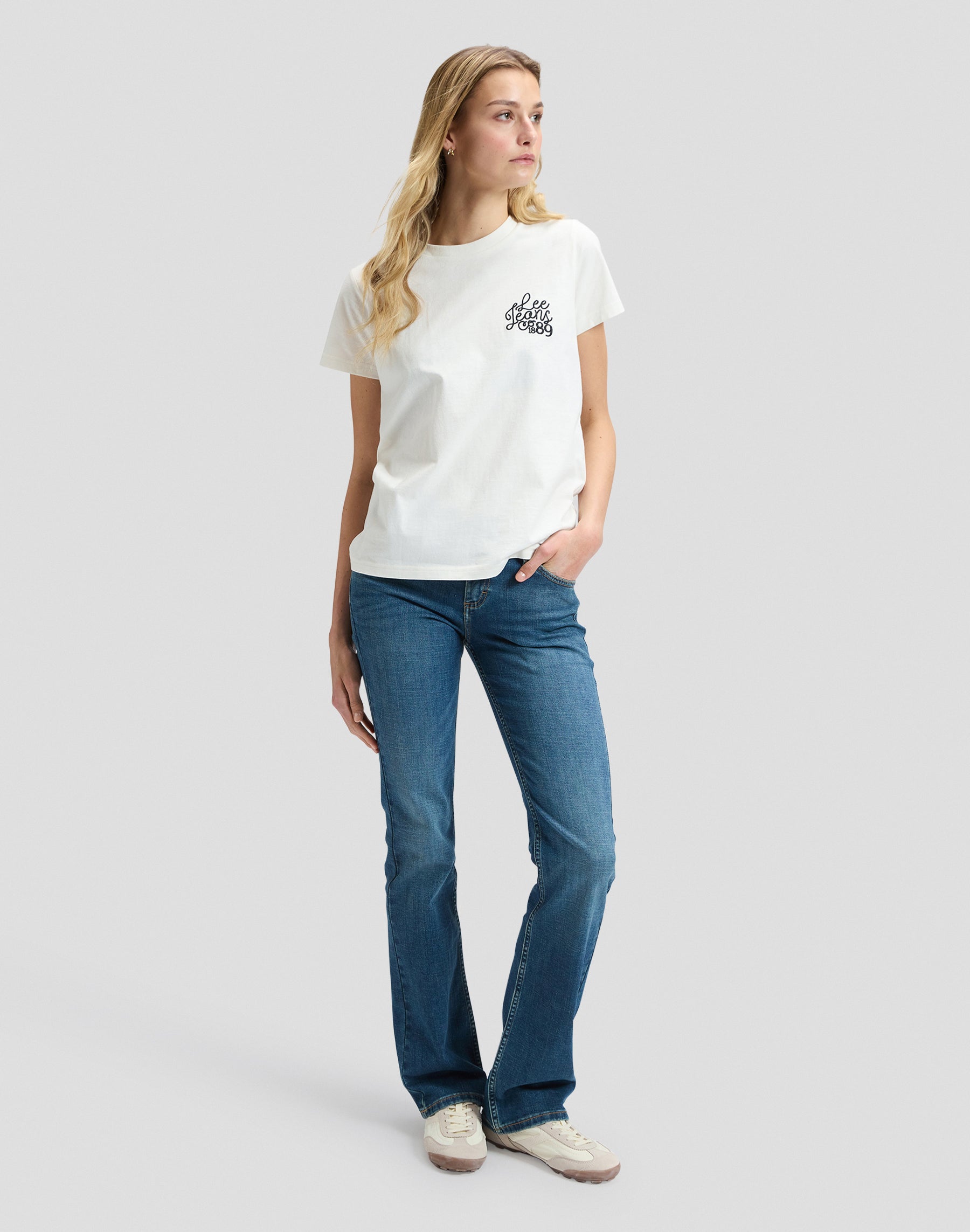 Jeans Flap Pocket Jessica in Mid Fade Jeans Lee
