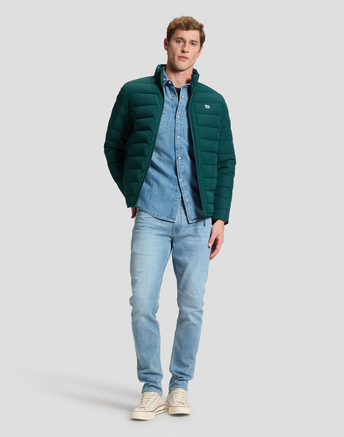 Steppjacke Stand Collar Puffer in Ponderosa Pine Jacken Lee