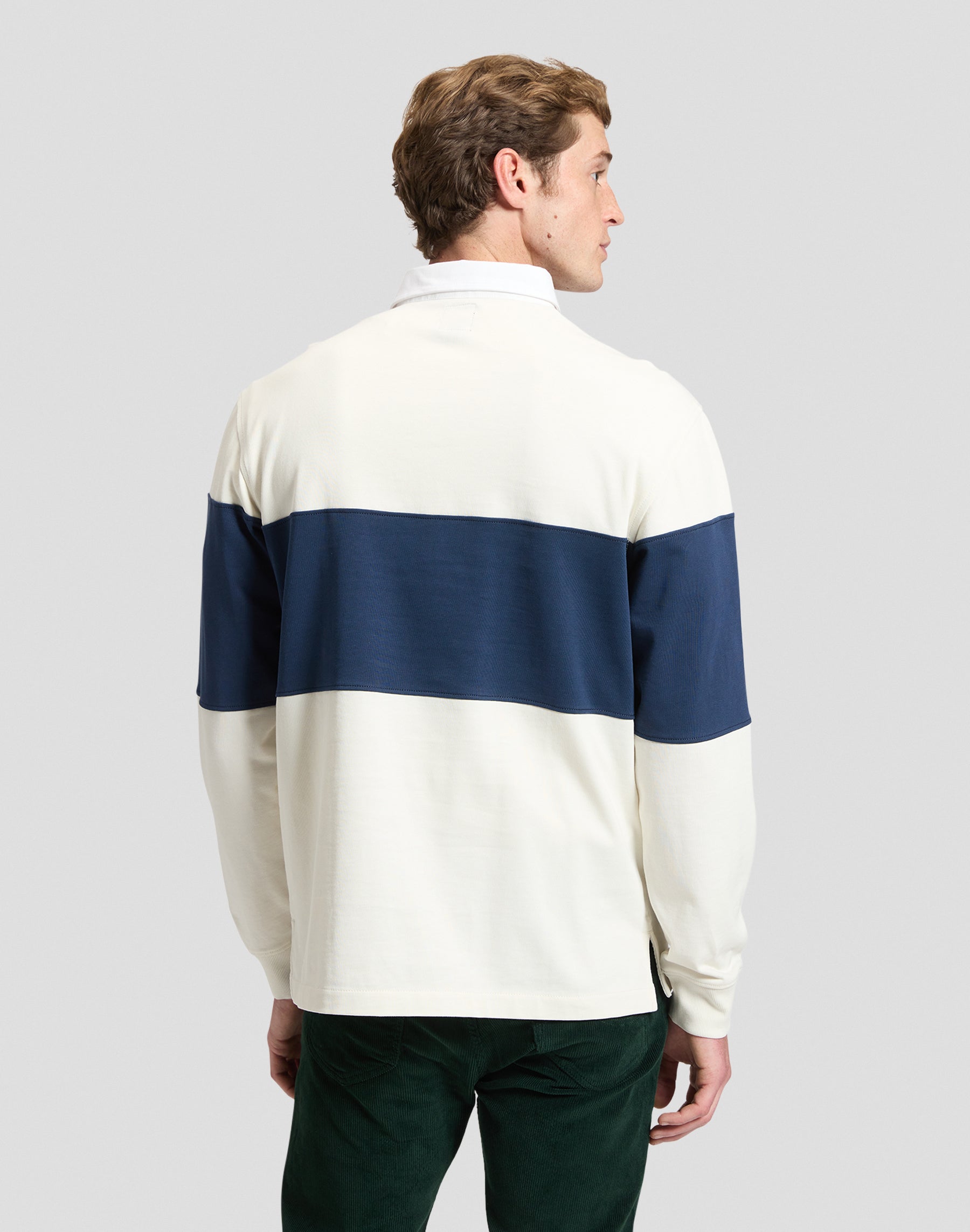 Langarmpolo Rugby in Ecru T-Shirts Lee