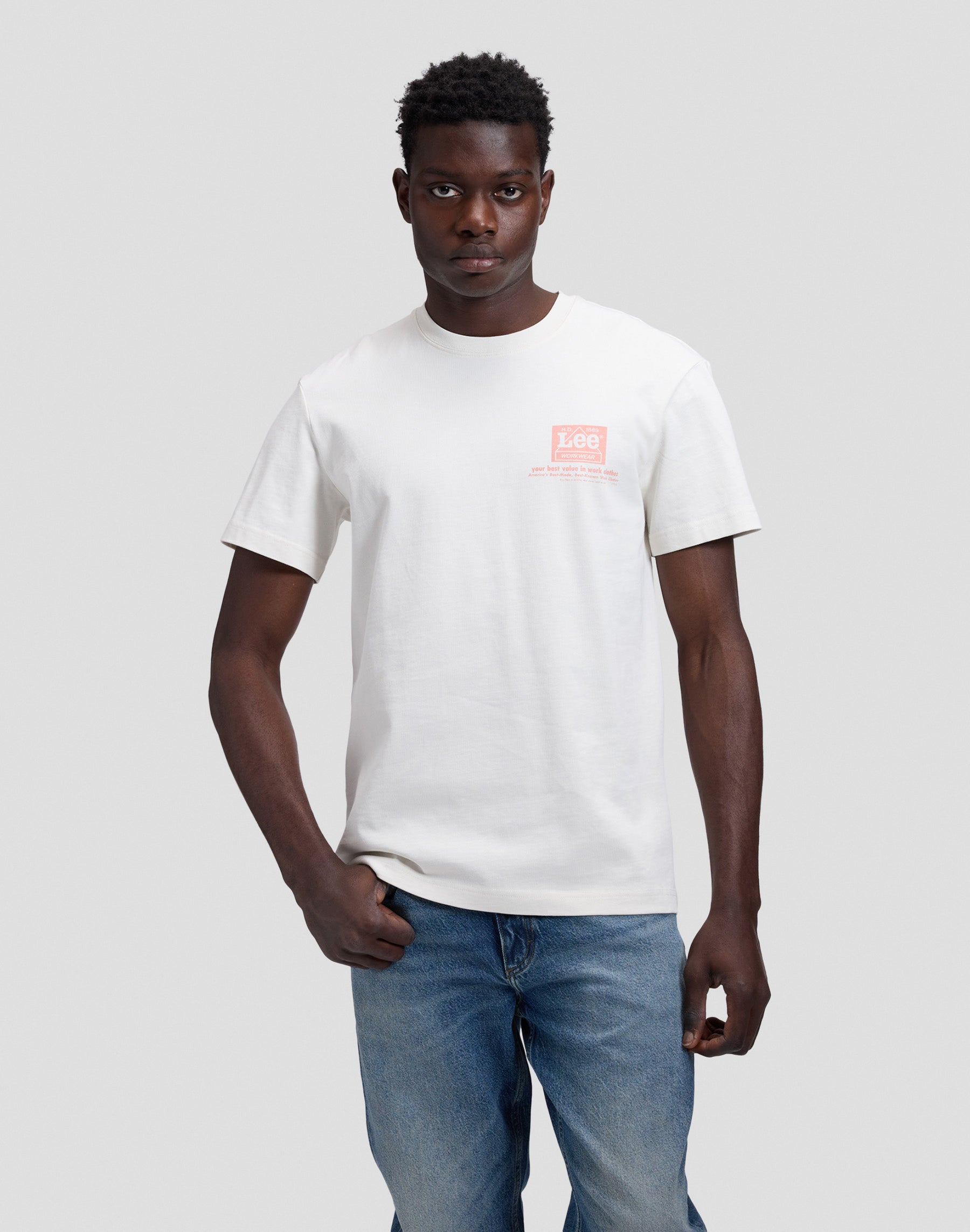 T-Shirt Workwear Quality in Ecru T-Shirts Lee