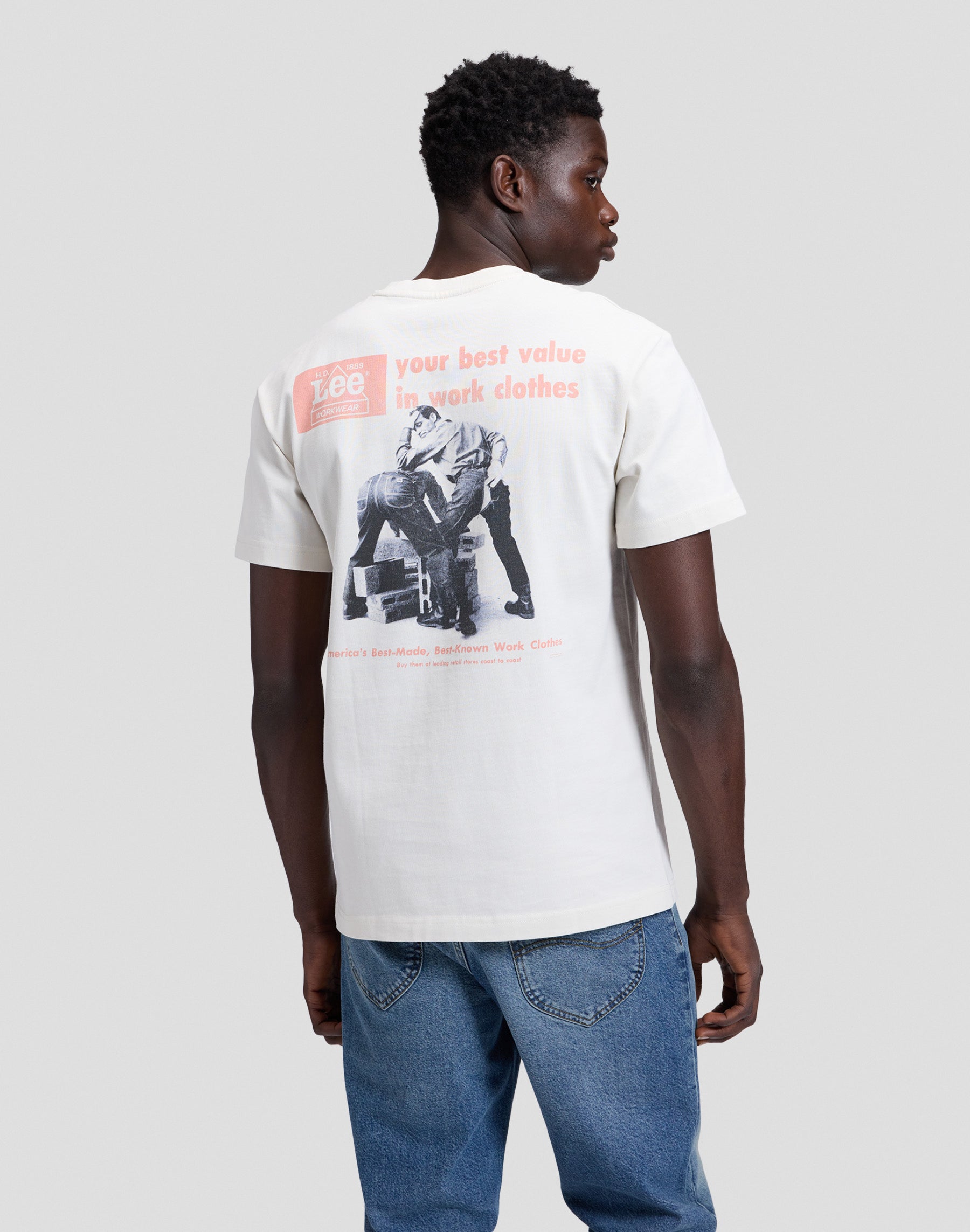 T-Shirt Workwear Quality in Ecru T-Shirts Lee