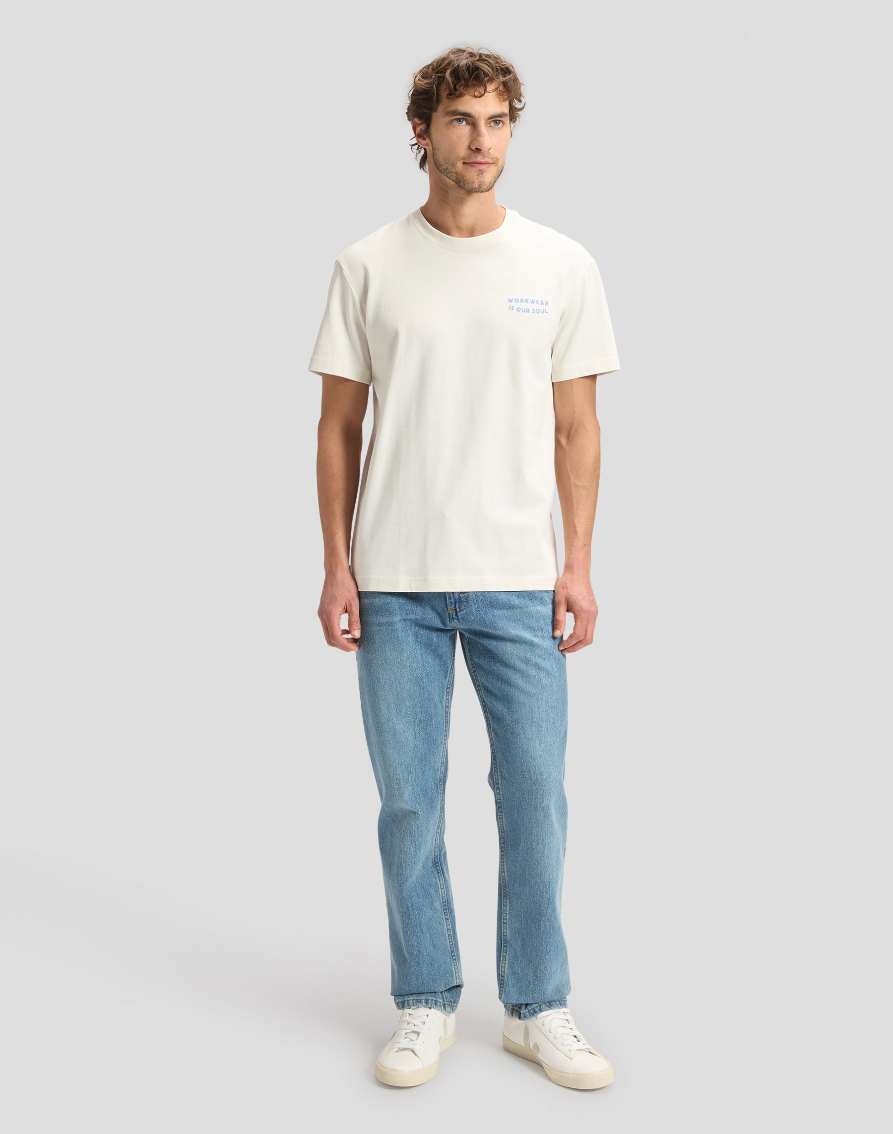 T-Shirt Workwear Worker in Ecru T-Shirts Lee