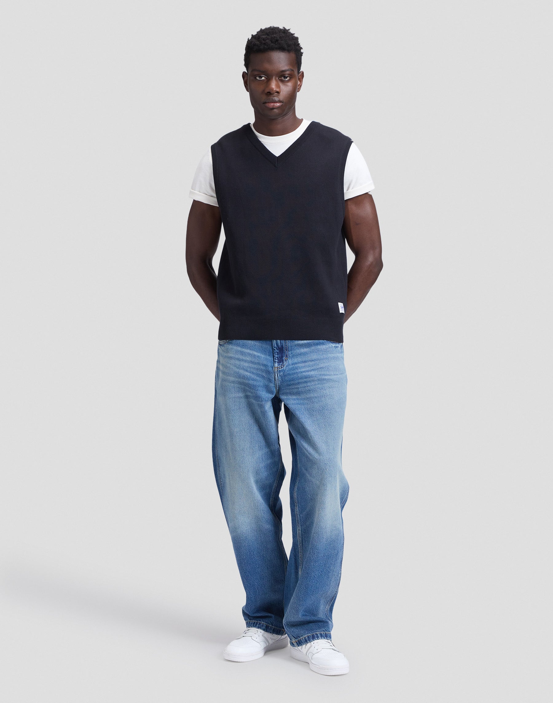 Pullunder Workwear Knit in Black Pullover Lee