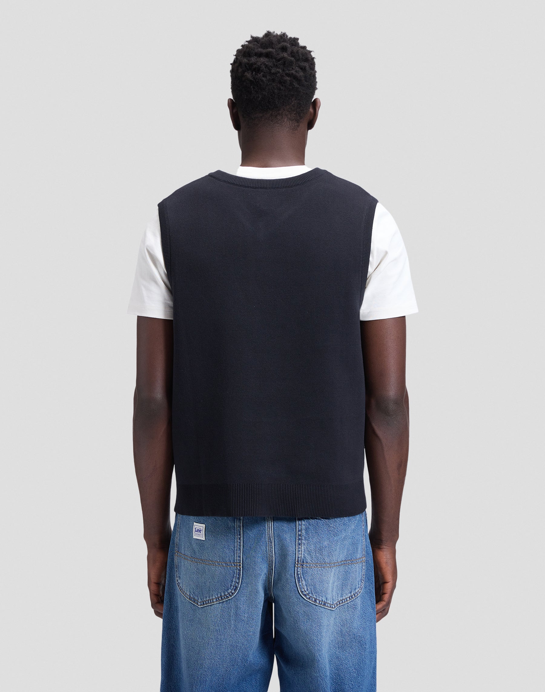 Pullunder Workwear Knit in Black Pullover Lee