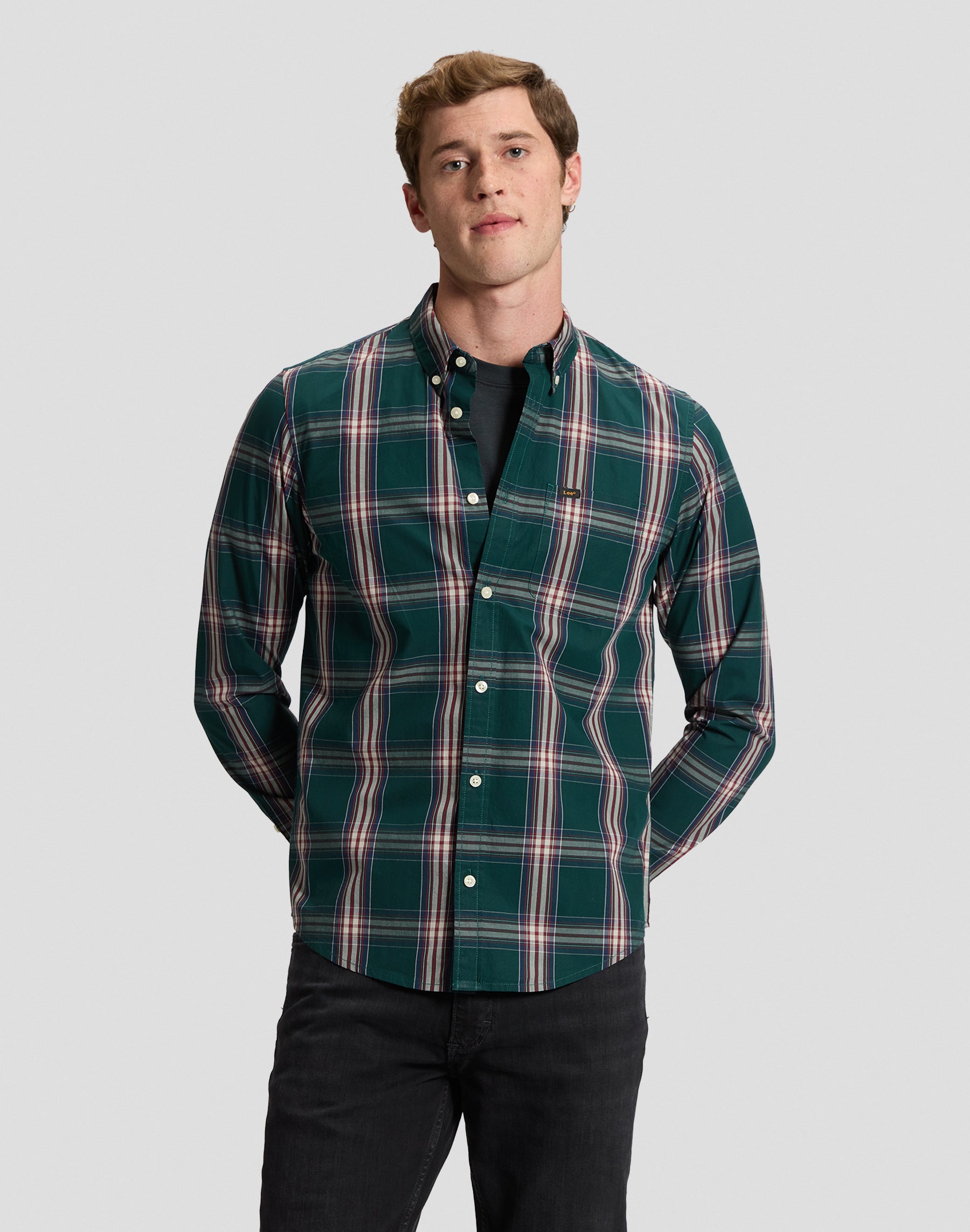 Hemd Lee Button Down in Ponderosa Pine Hemden Lee