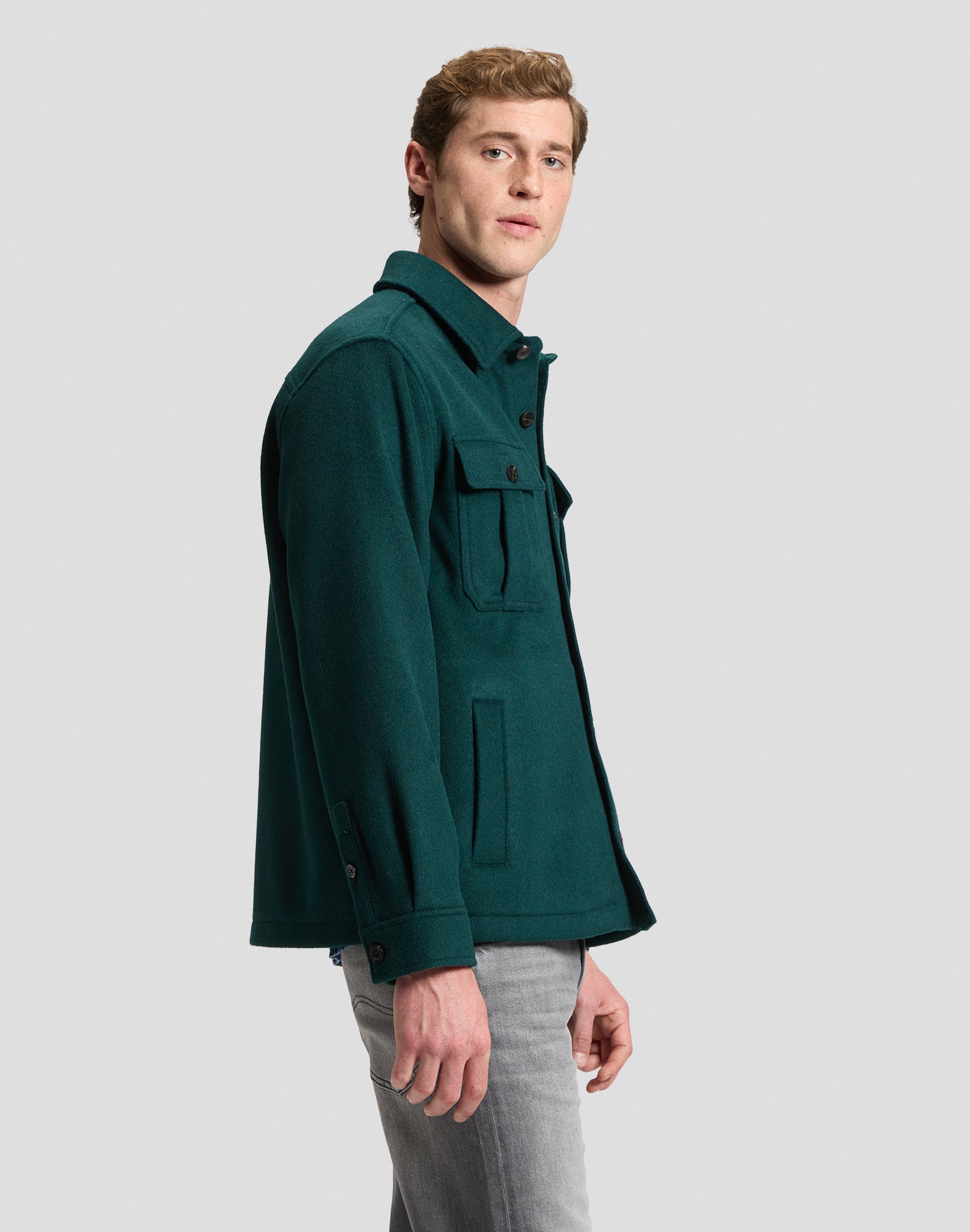 Overshirt Utility Wool in Ponderosa Pine Hemden Lee