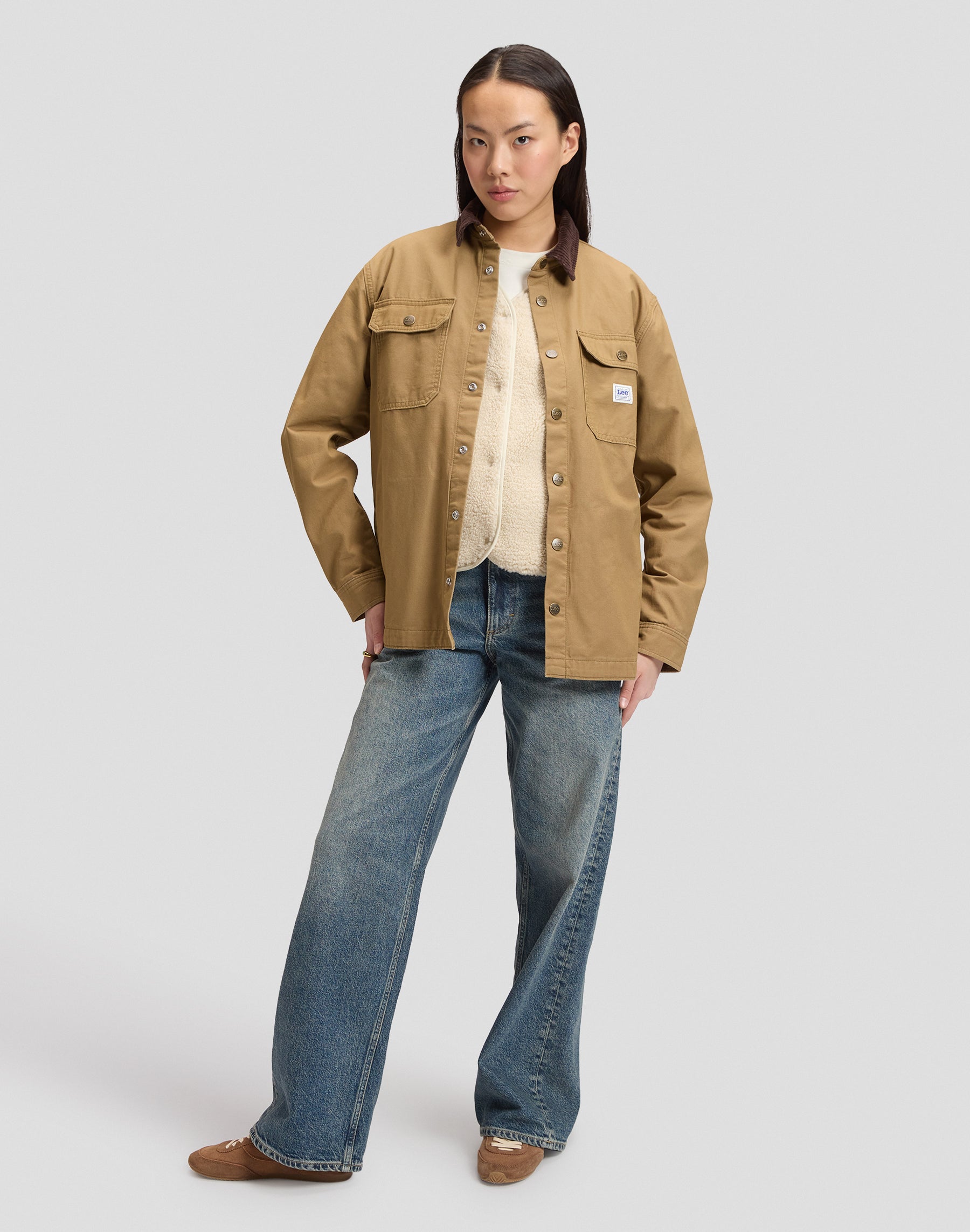 Overshirt Workwear in Dark Khaki Hemden Lee