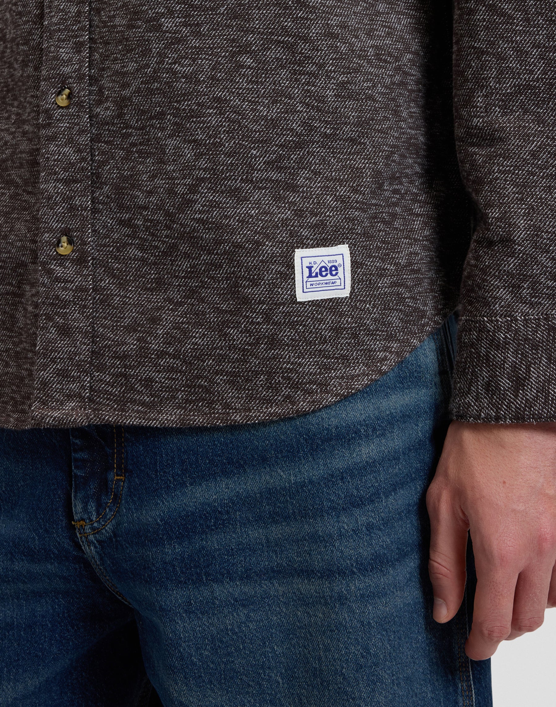 Hemd Workwear Button Down in Chocolate Torte Hemden Lee