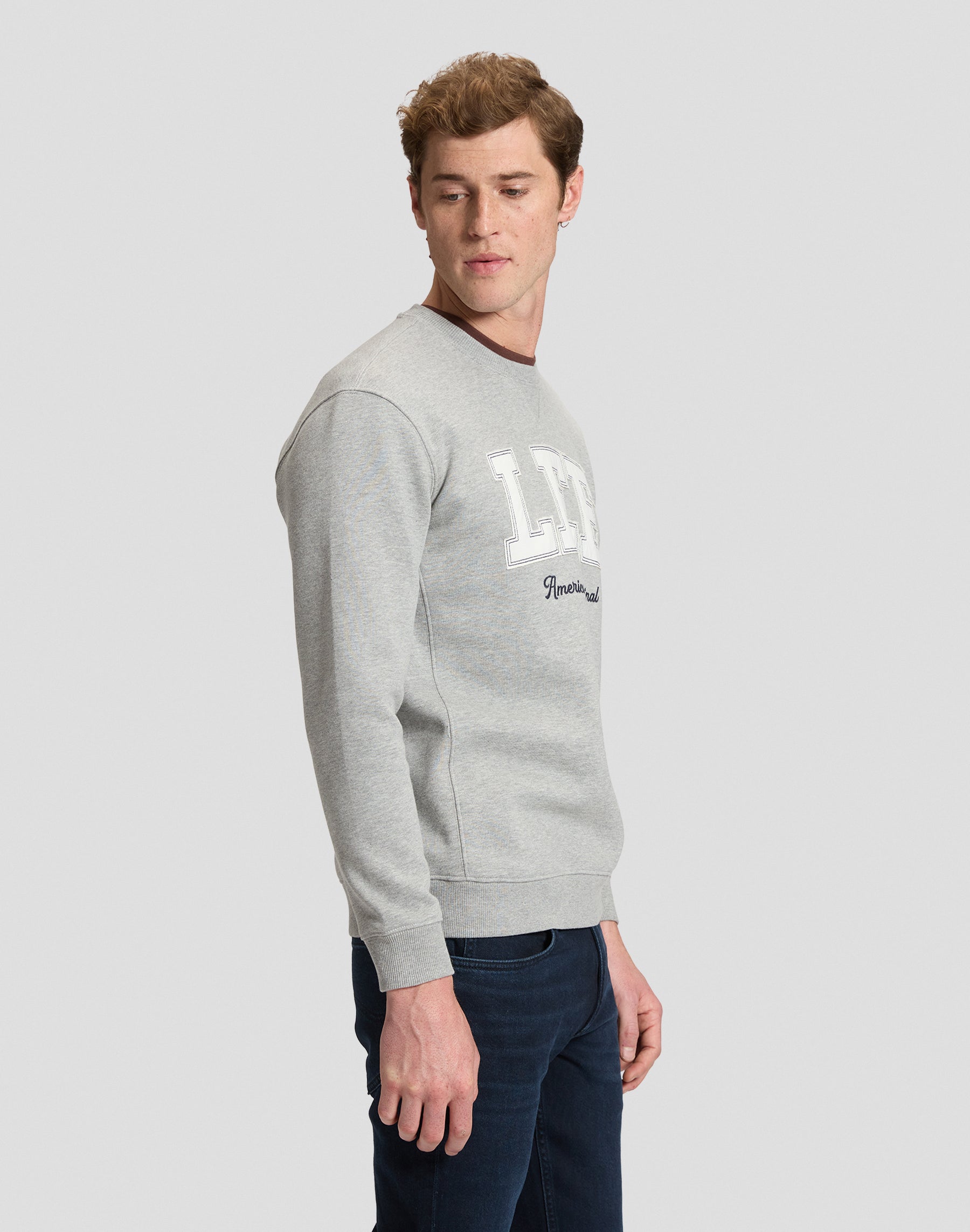 Sweatshirt Lee Original in Mid Grey Mele Sweatshirts Lee