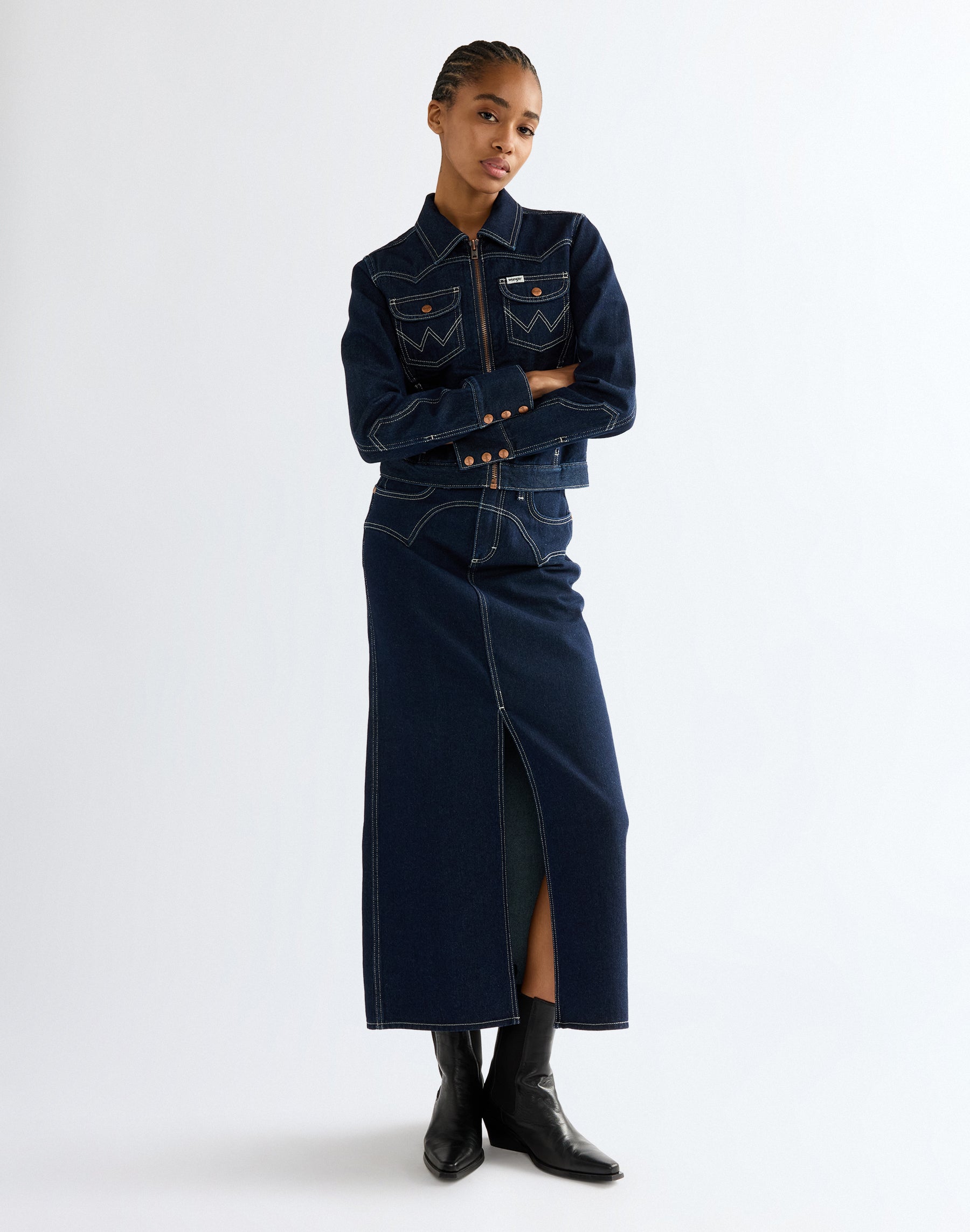 Jeansrock Western Midi in Dark Orbit Röcke Wrangler