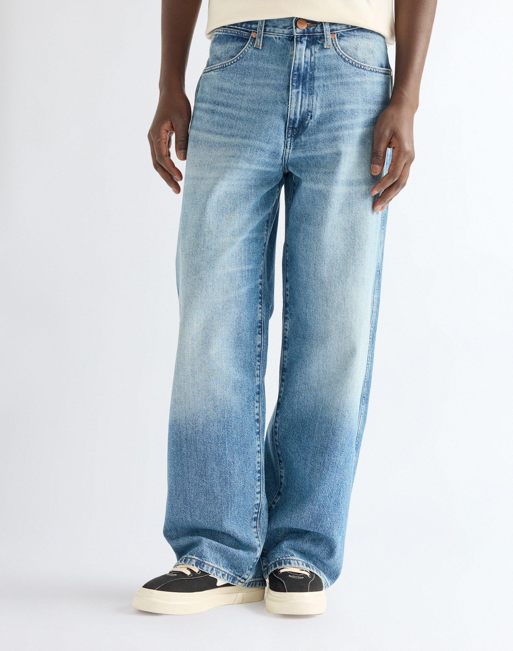 Jeans Baggy in Vintage Worn Jeans Wrangler
