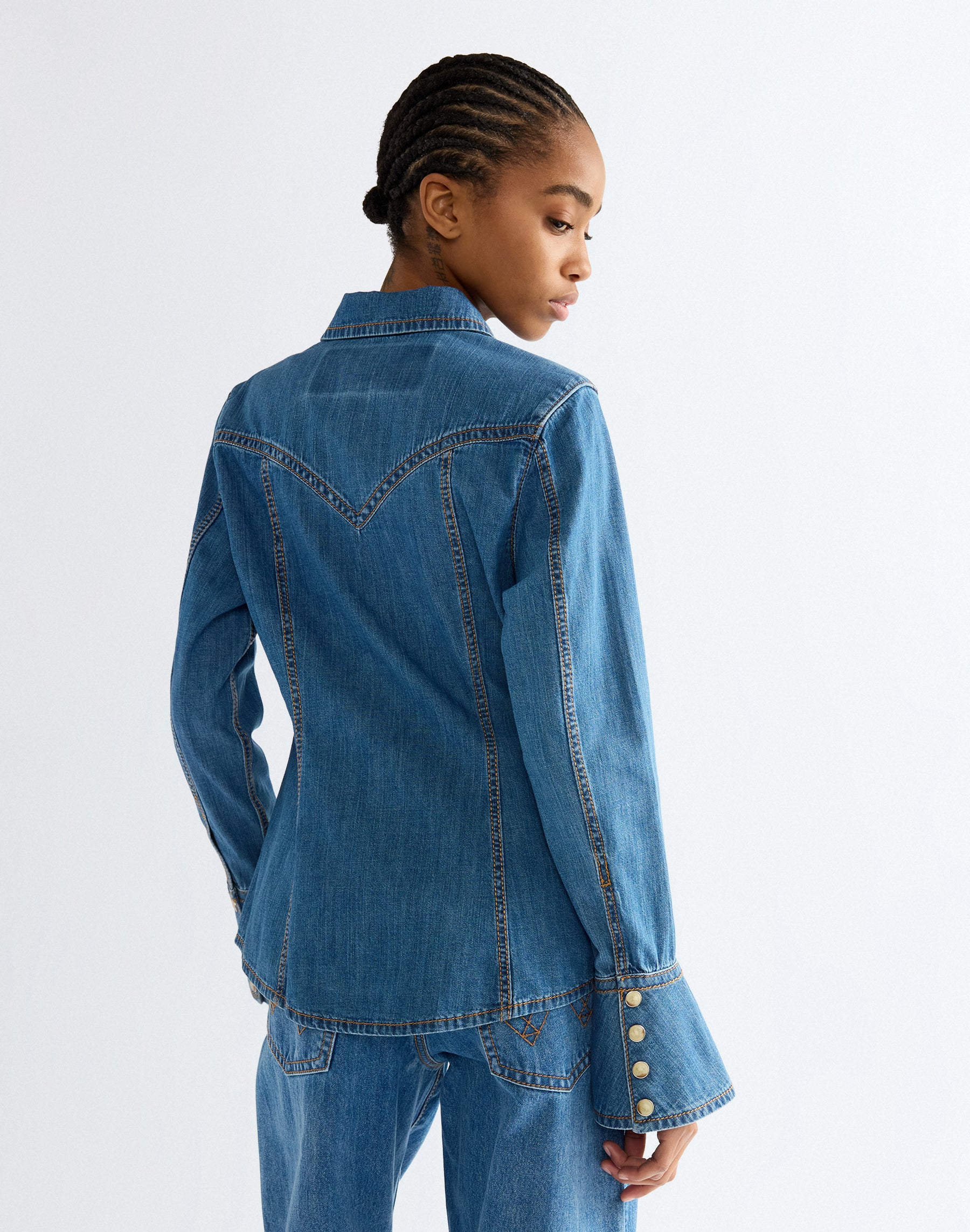 Jeanshemd Super Western in Cowboy Fade Hemden Wrangler