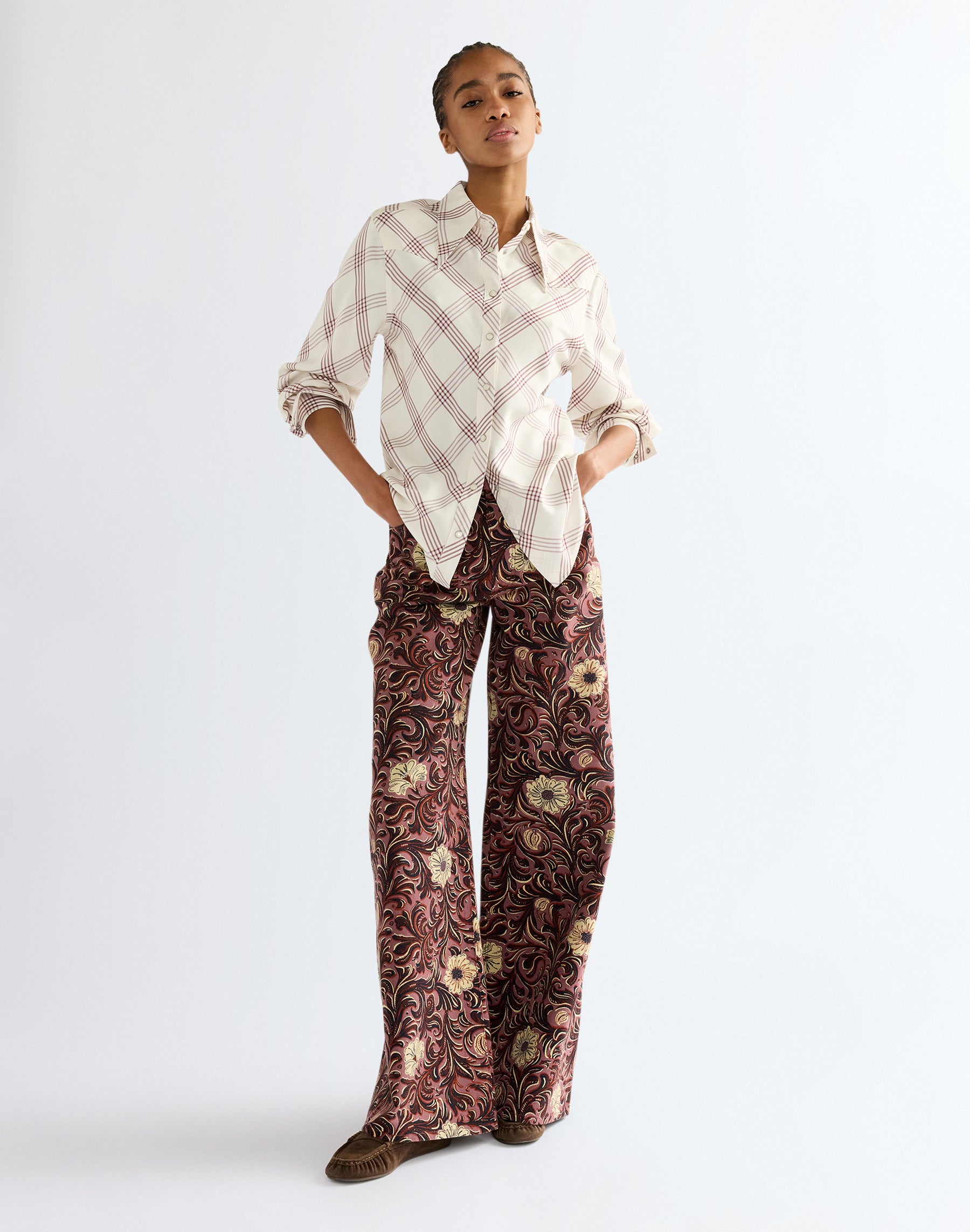 Langarmbluse Drama Collar in Bylthe Hemden Wrangler