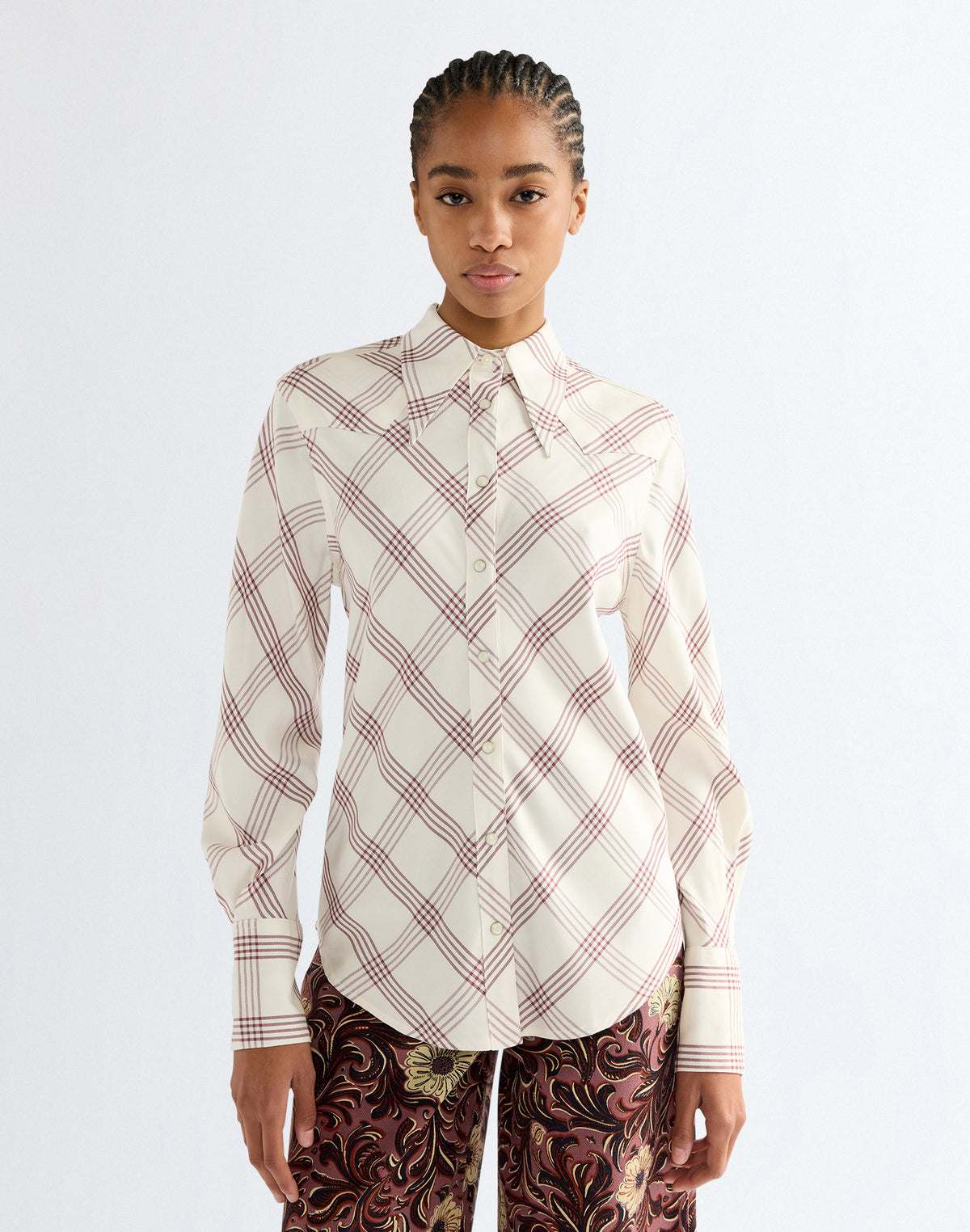 Langarmbluse Drama Collar in Bylthe Hemden Wrangler