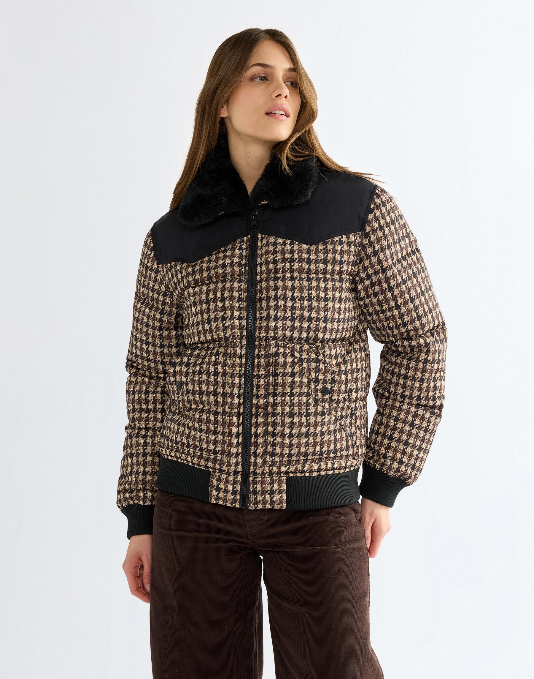 Winterjacke Western Puffer in Black Jacken Wrangler