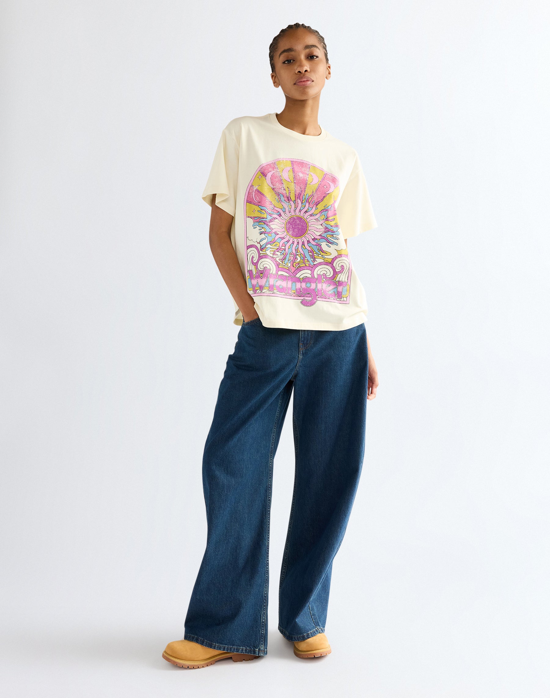 T-Shirt Girlfriend in Antique White T-Shirts Wrangler