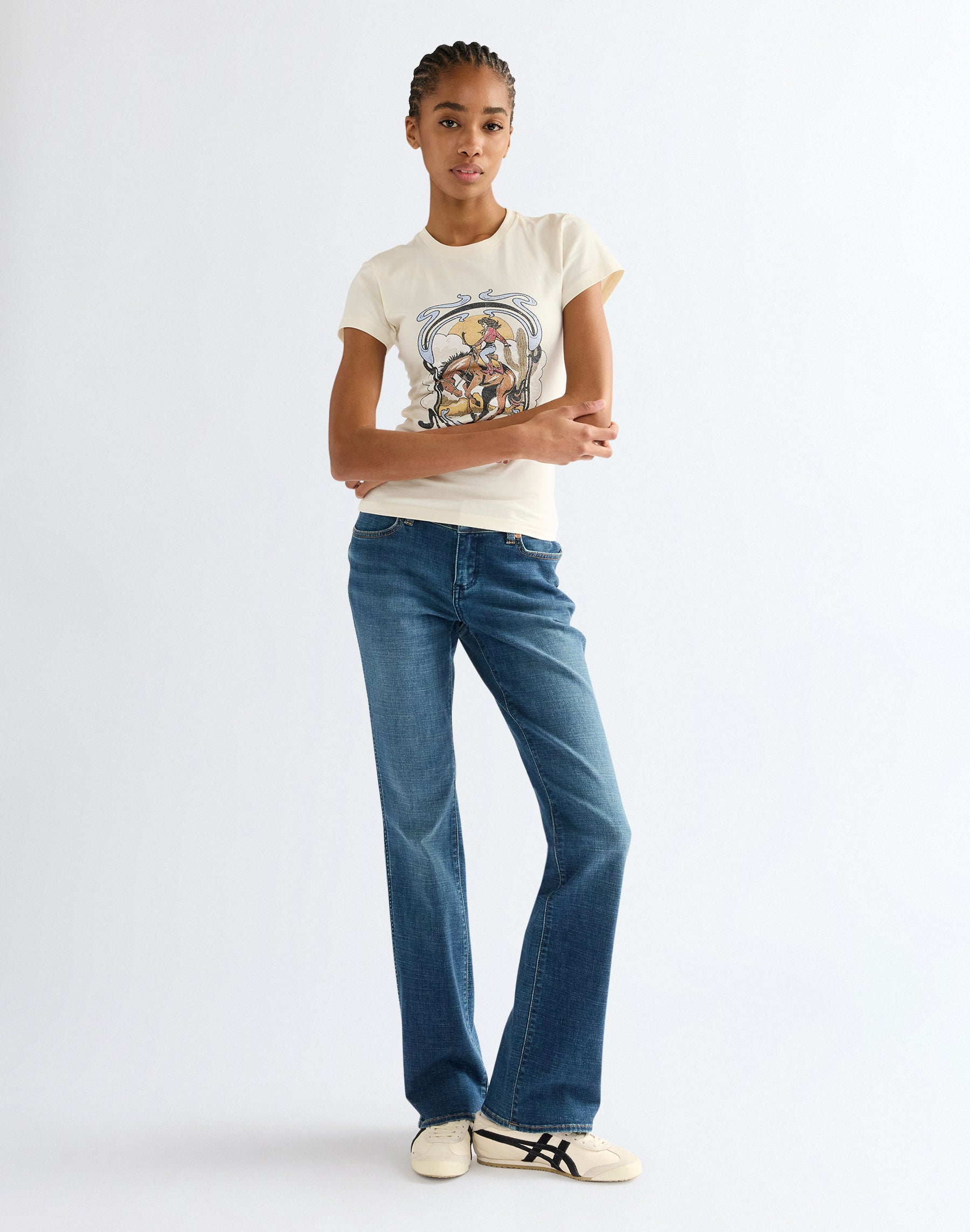 T-Shirt Shrunken Band in Egret T-Shirts Wrangler