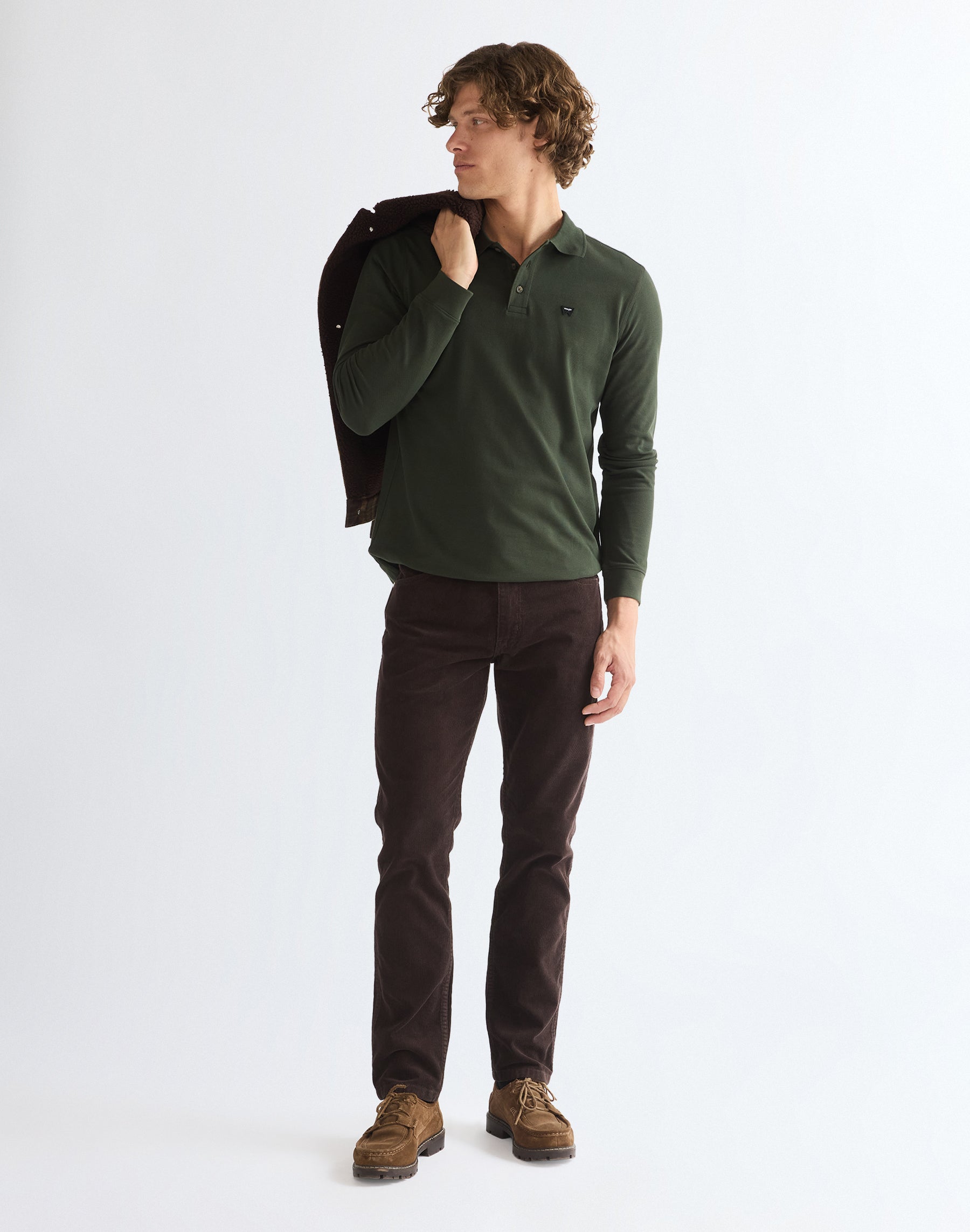 Langarmpolo Polo in Rosin T-Shirts Wrangler