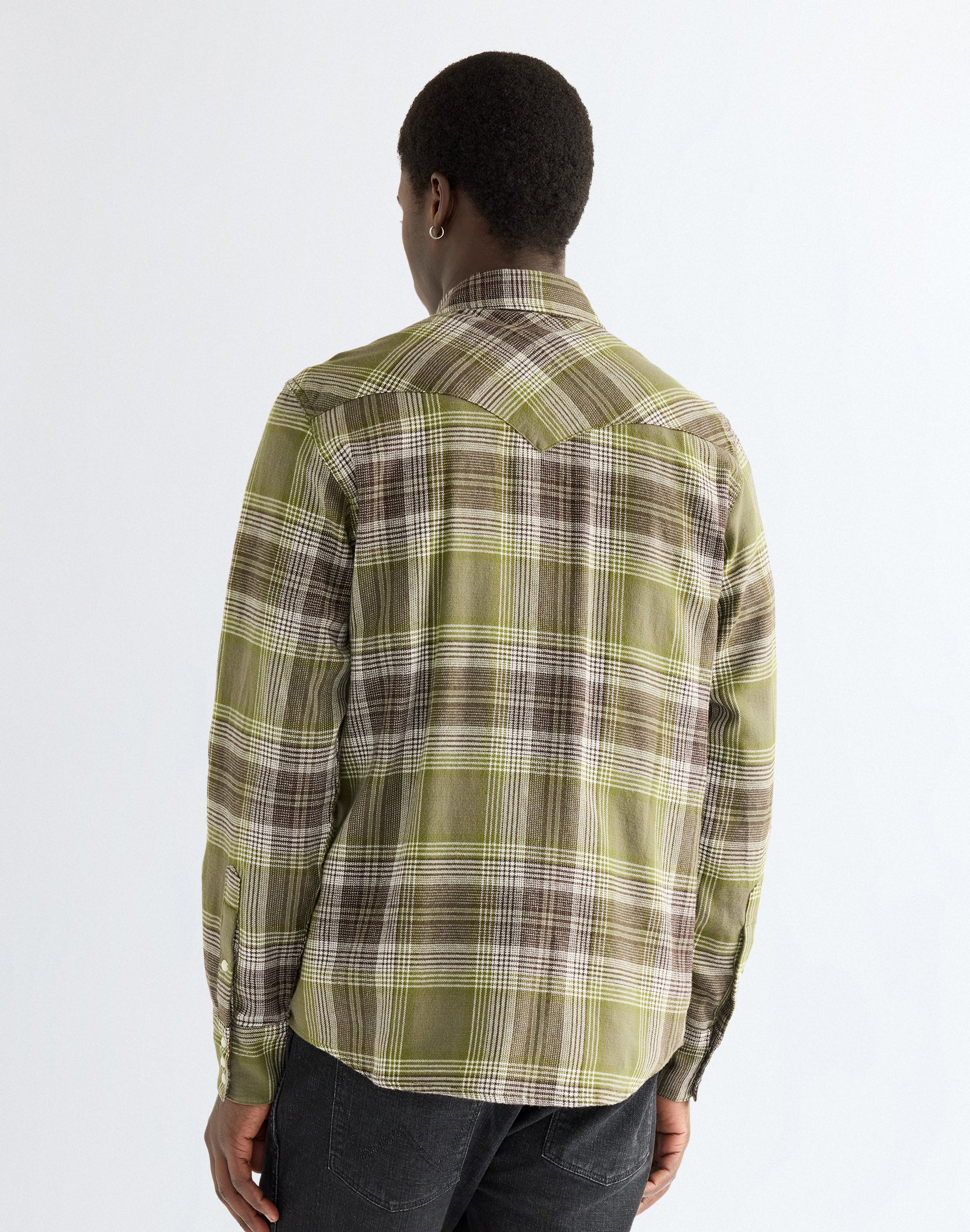 Langarmhemd Western in Pesto Hemden Wrangler