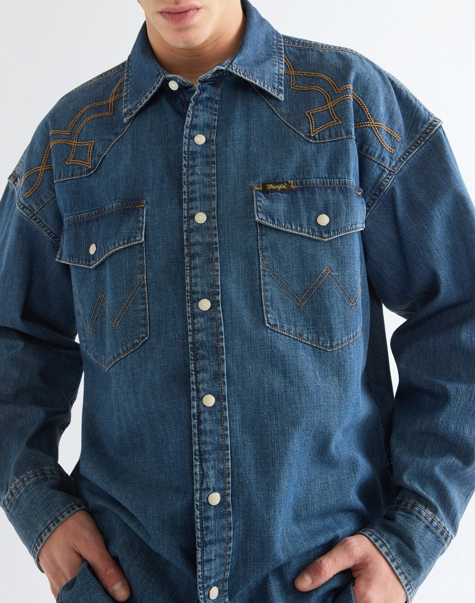 Jeanshemd Western in River Rock Hemden Wrangler