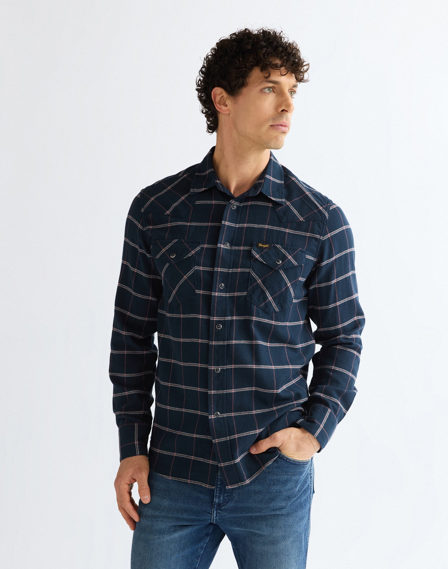 Langarmhemd Western in Sapphire Rose Hemden Wrangler