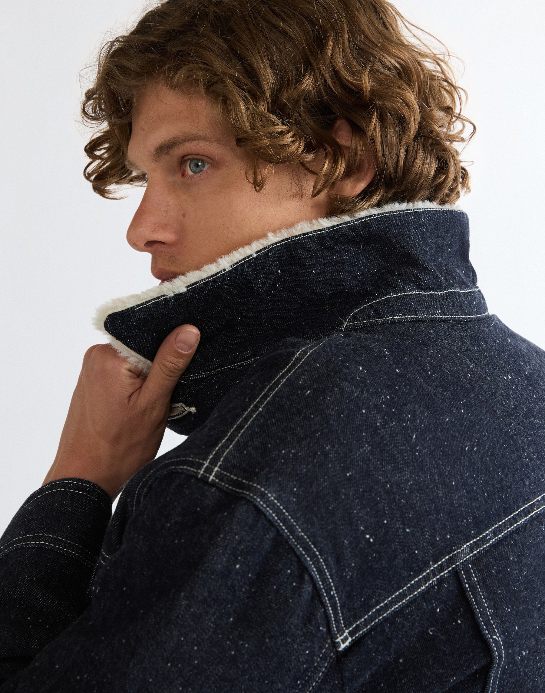 Jeansjacke Sherpa Anti Fit in Night Sky Jacken Wrangler