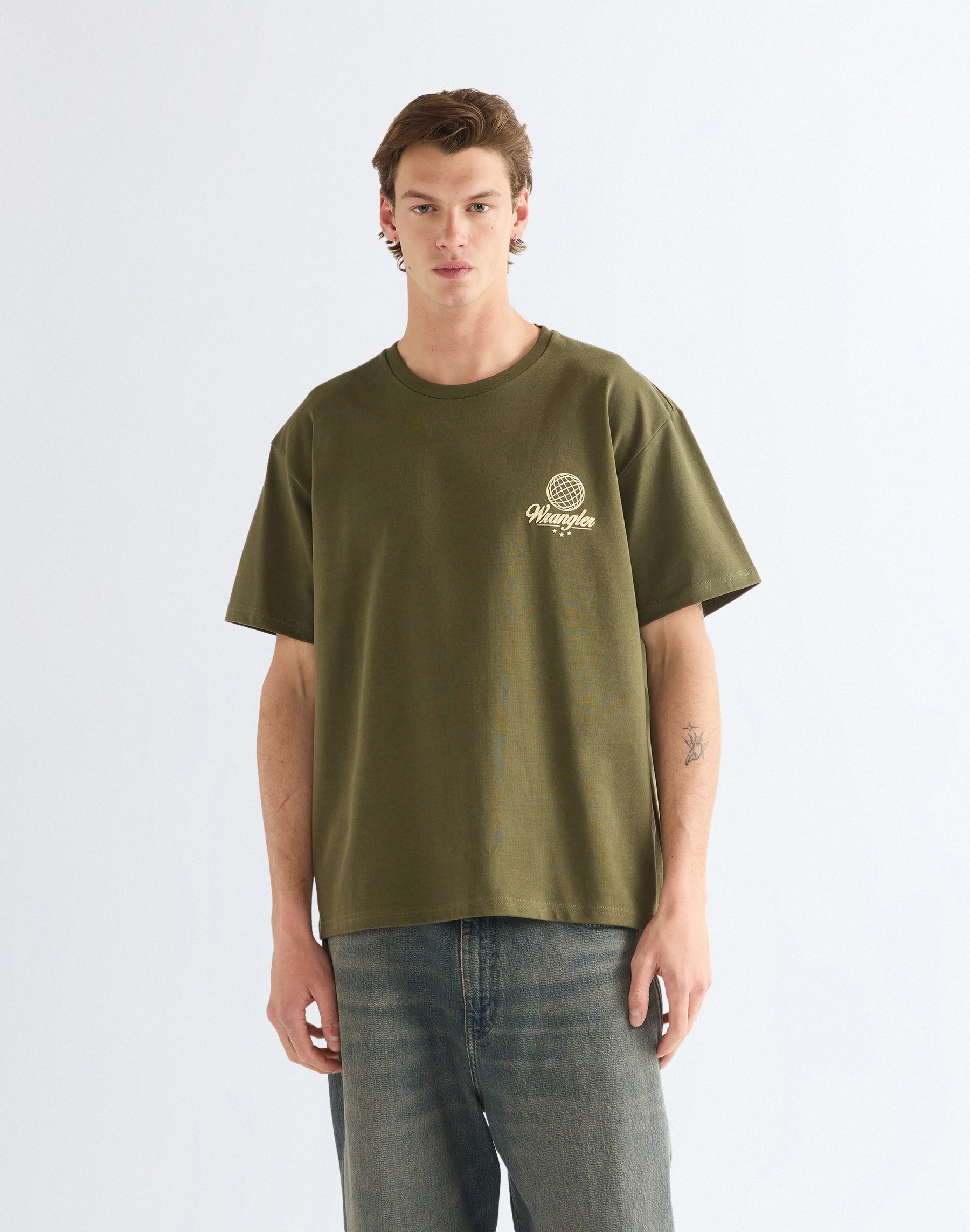 T-Shirt Vintage in Olive Night T-Shirts Wrangler