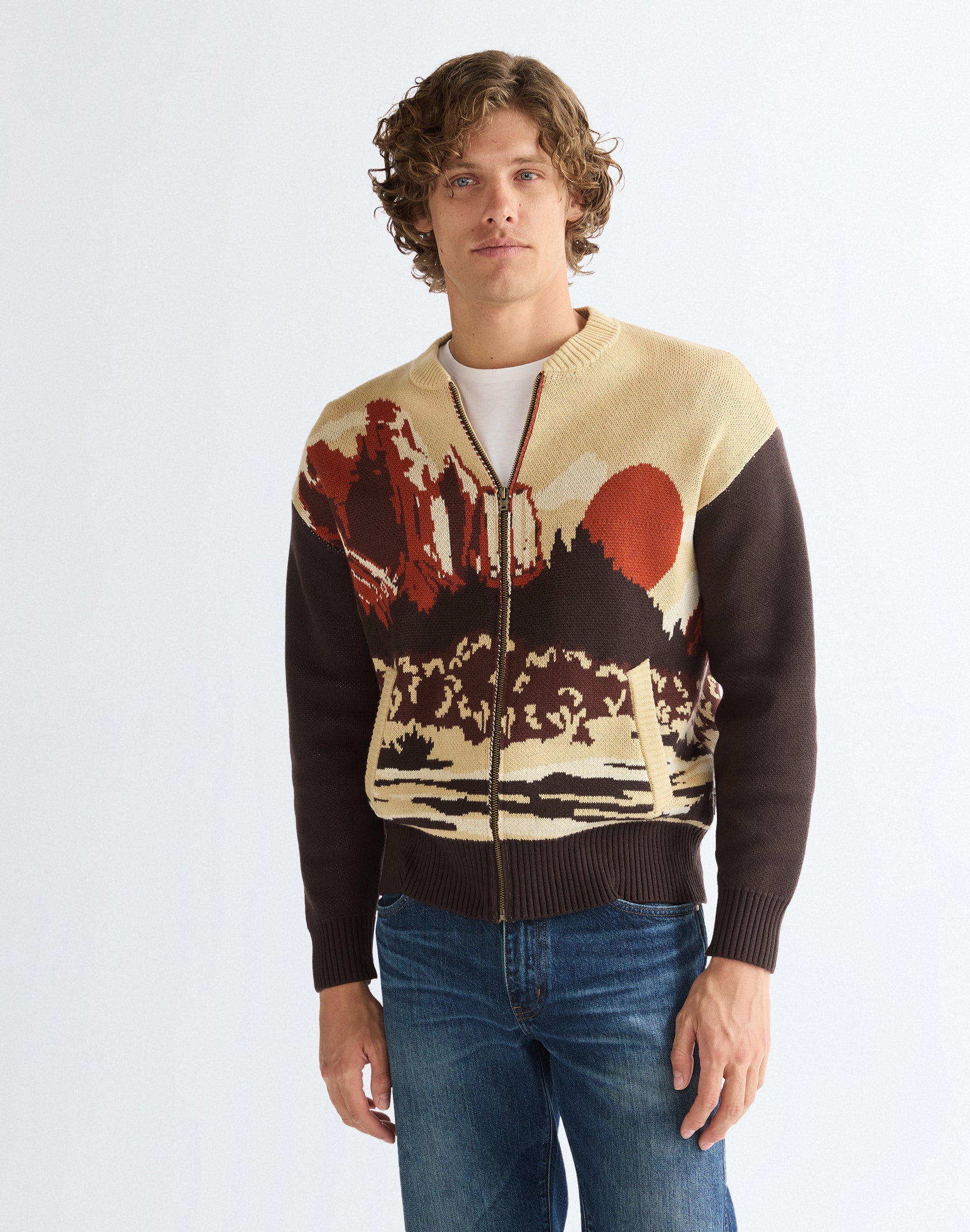 Strickjacke Full Zip in Desert Scenic Pullover Wrangler