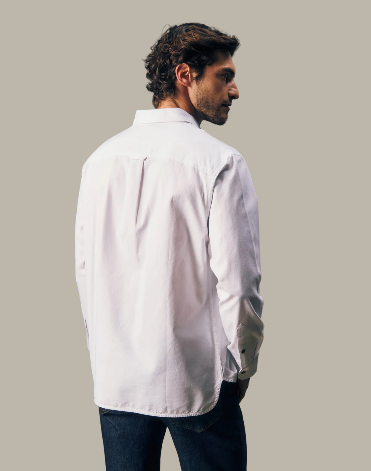 Langarmhemd Oxford Button Up in Bright White Hemden Lee