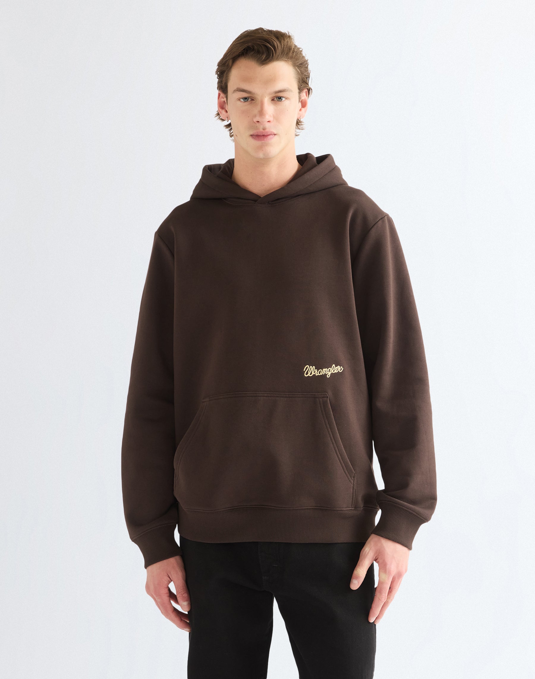 Kapuzenpullover Embroidery in Chocolate Torte Kapuzenpullover Wrangler