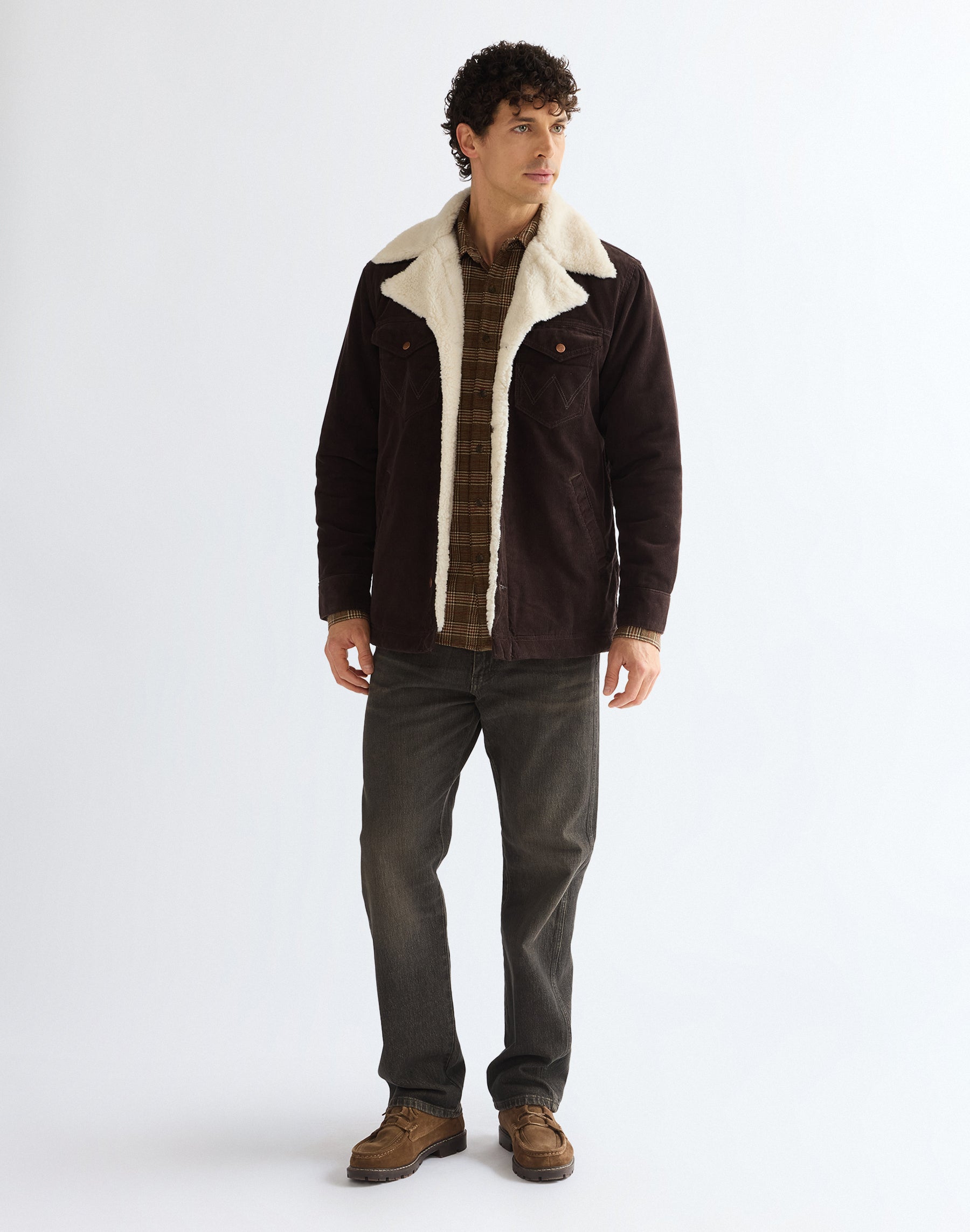 Sherpajacke Wrange in Chocolate Torte Jacken Wrangler