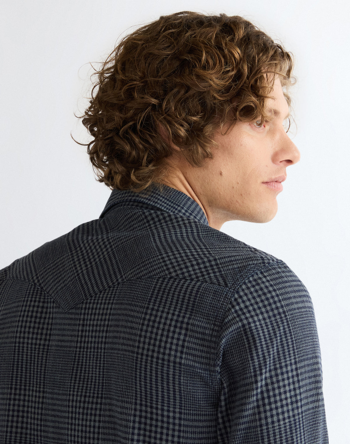 Langarmhemd Western in Healthered Indigo Hemden Wrangler