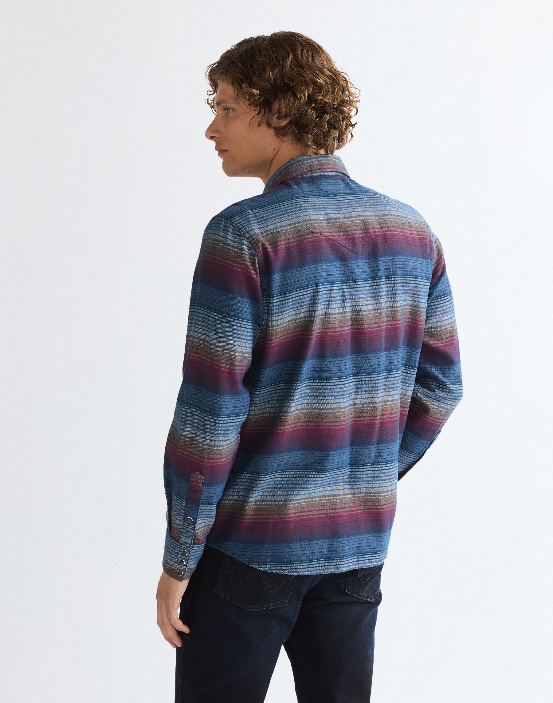 Langarmhemd Western in Dark Americana Hemden Wrangler