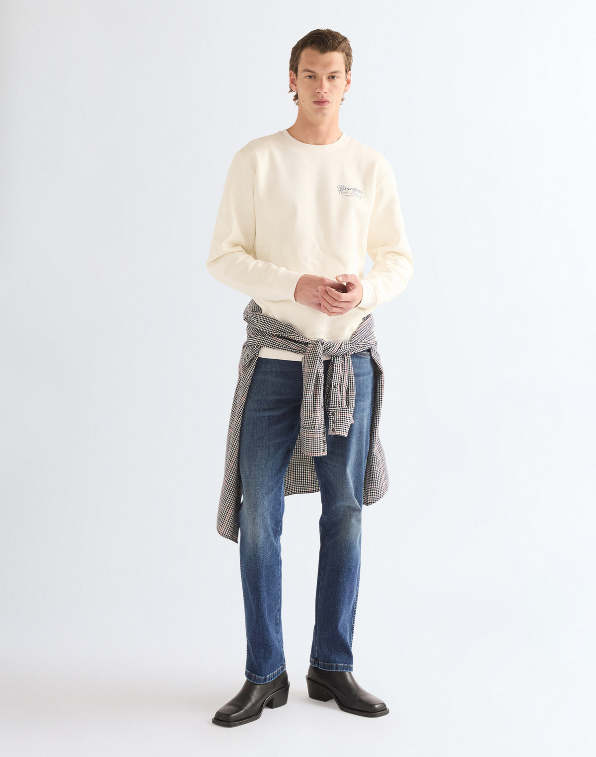 Sweatshirt Graphic Crew in Egret Sweatshirts Wrangler