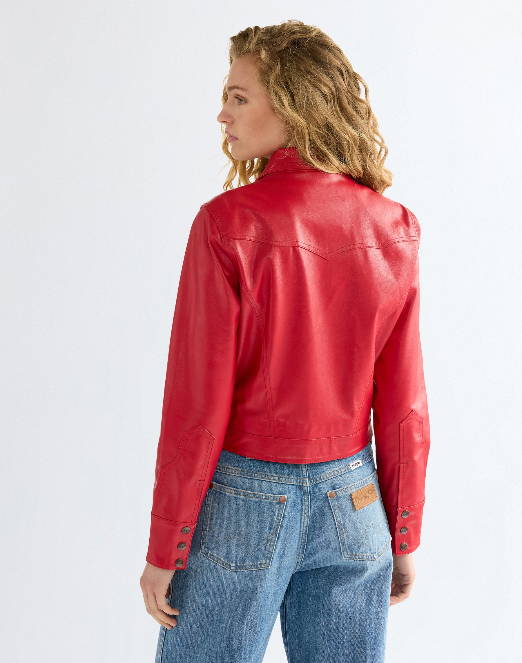 Kunstlederjacke Slim Seamed in Chili Pepper Jacken Wrangler