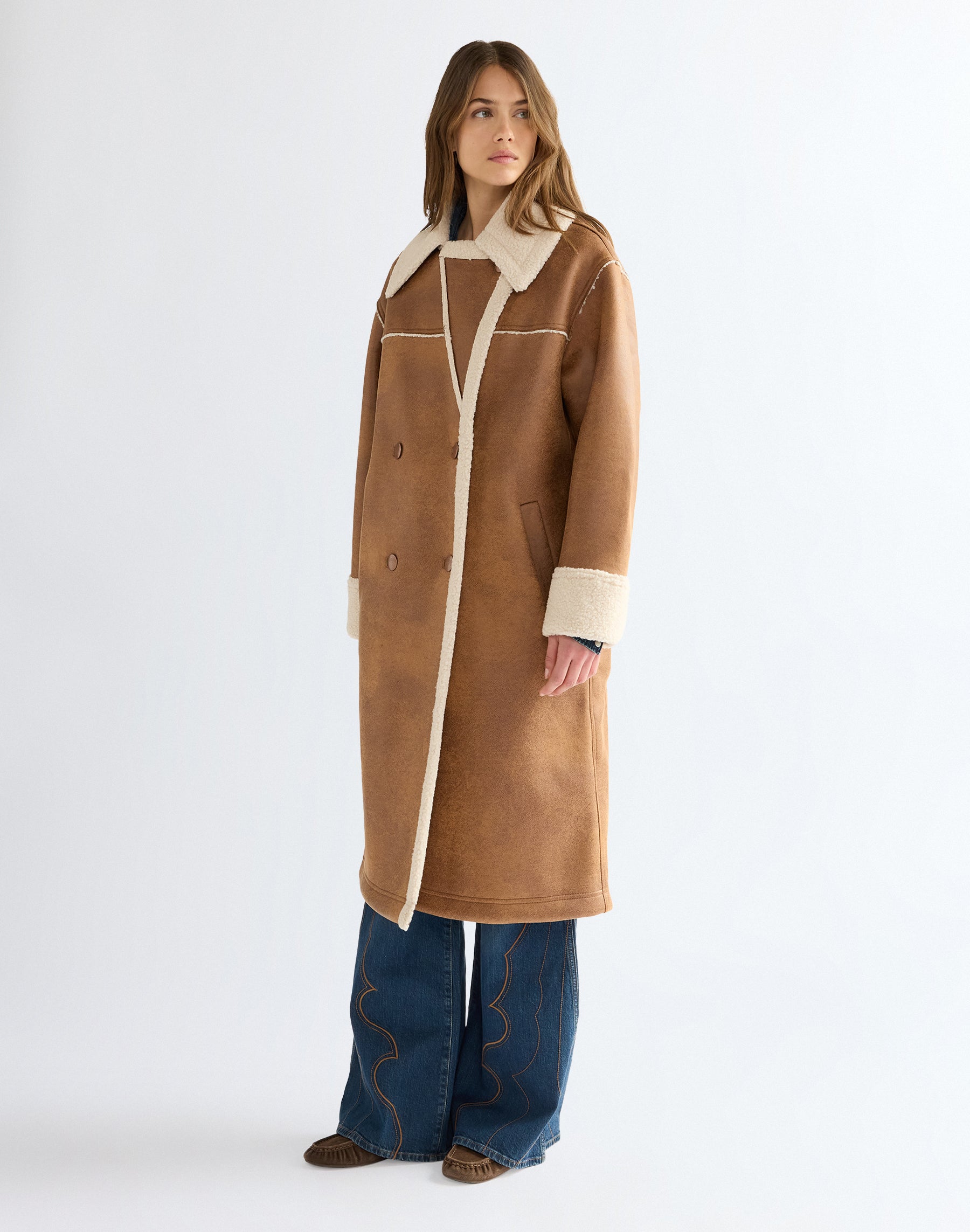 Wintermantel Wrange in Medium Brown Jacken Wrangler