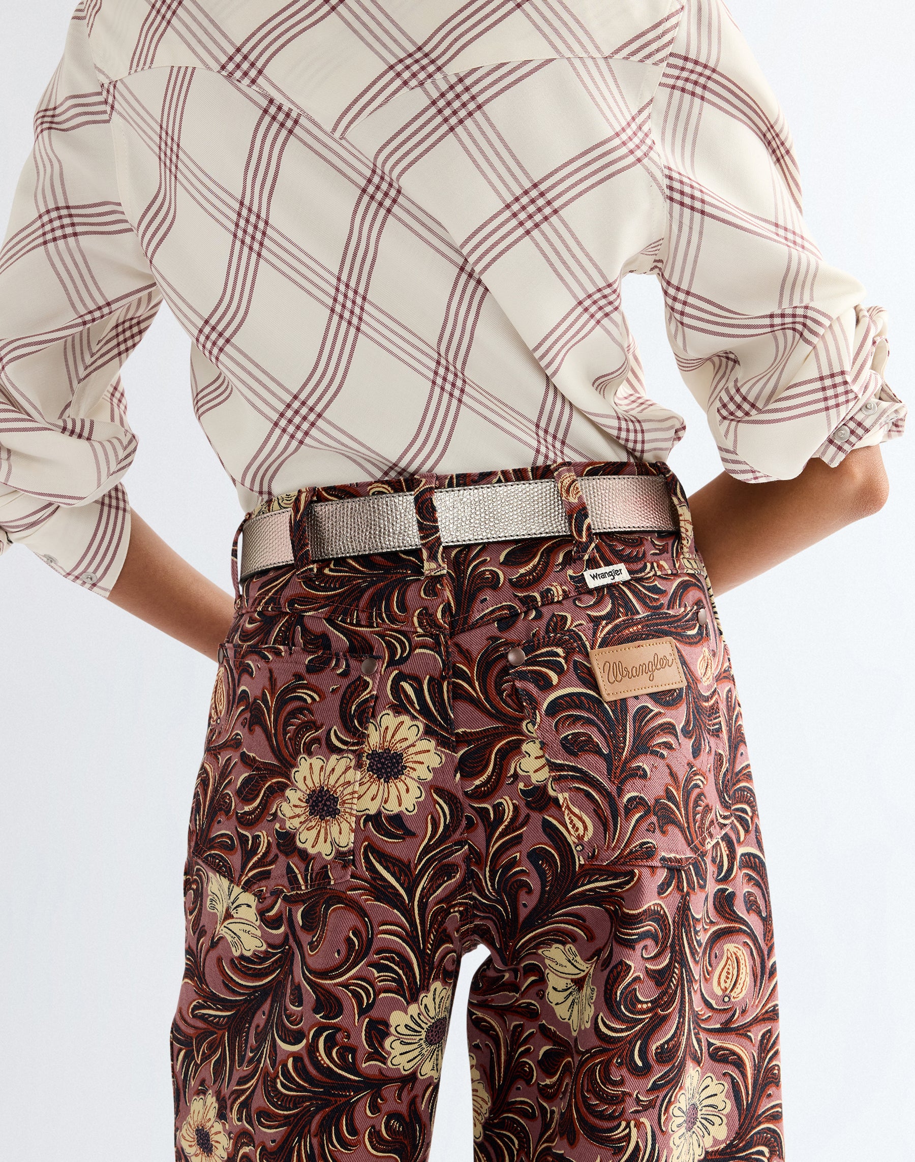 Gürtel Metalic in Silver Gürtel Wrangler