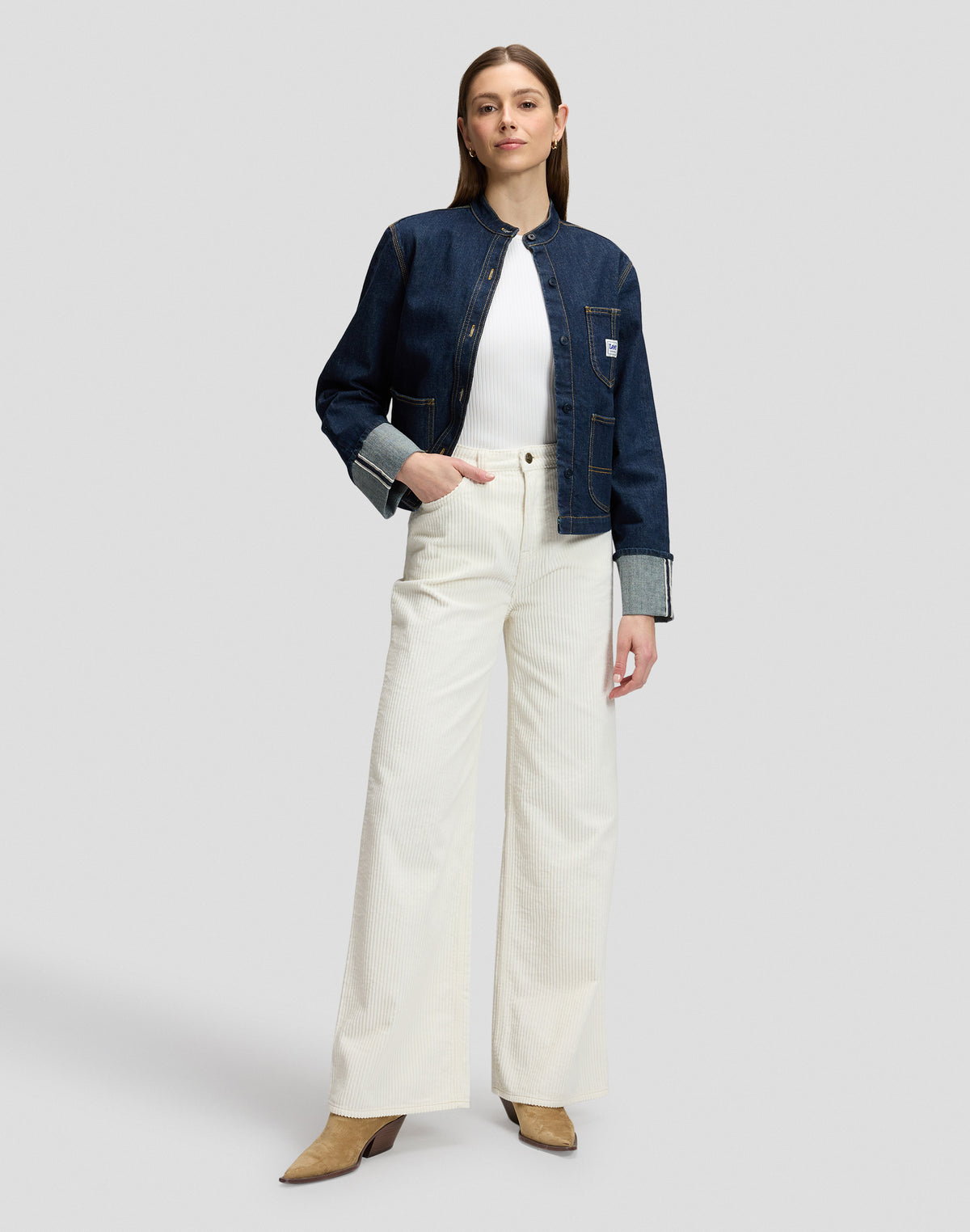 Cordhose Stella in Ecru Hosen Lee