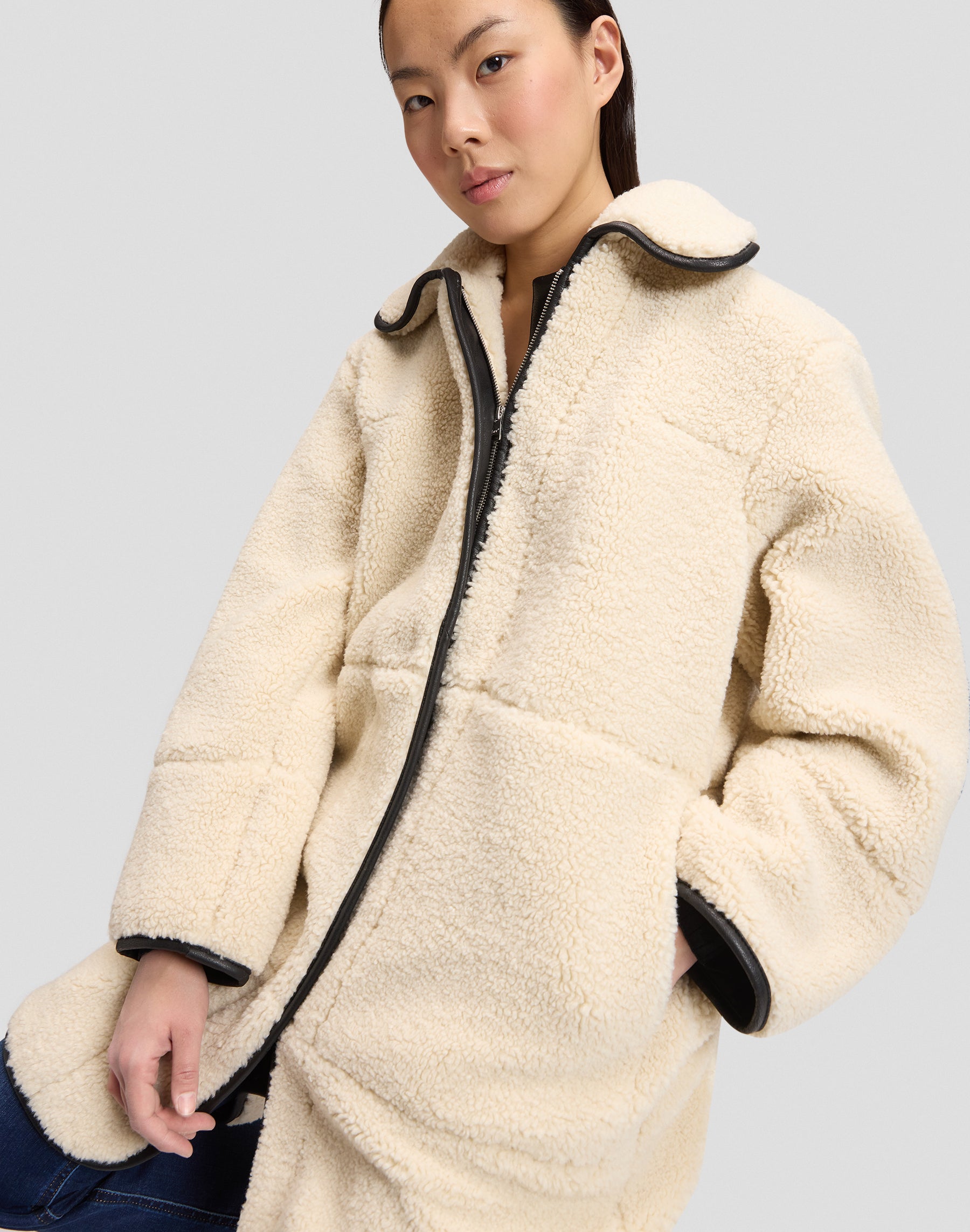 Wintermantel Teddy Coat in Warm Ecru Jacken Lee