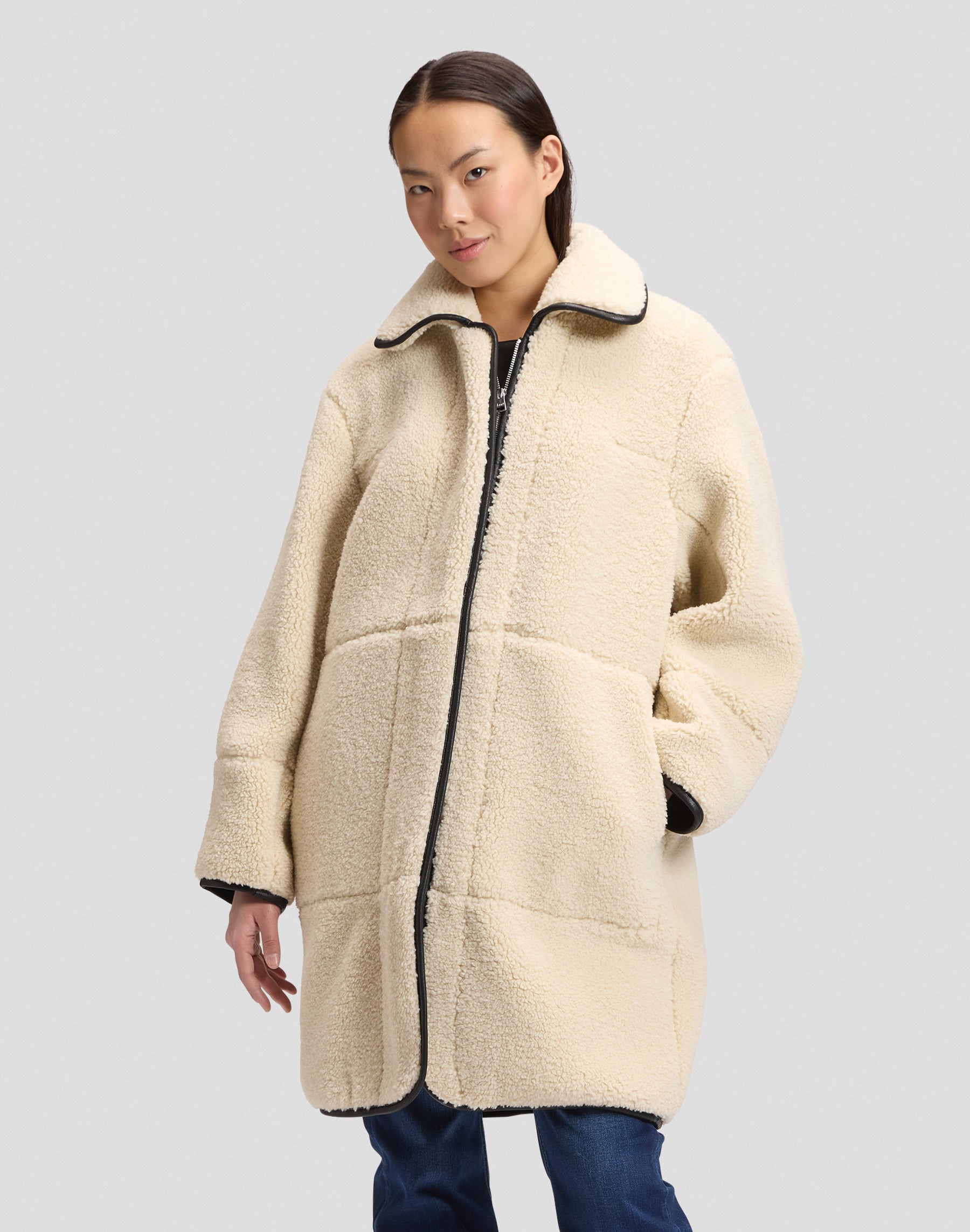 Wintermantel Teddy Coat in Warm Ecru Jacken Lee