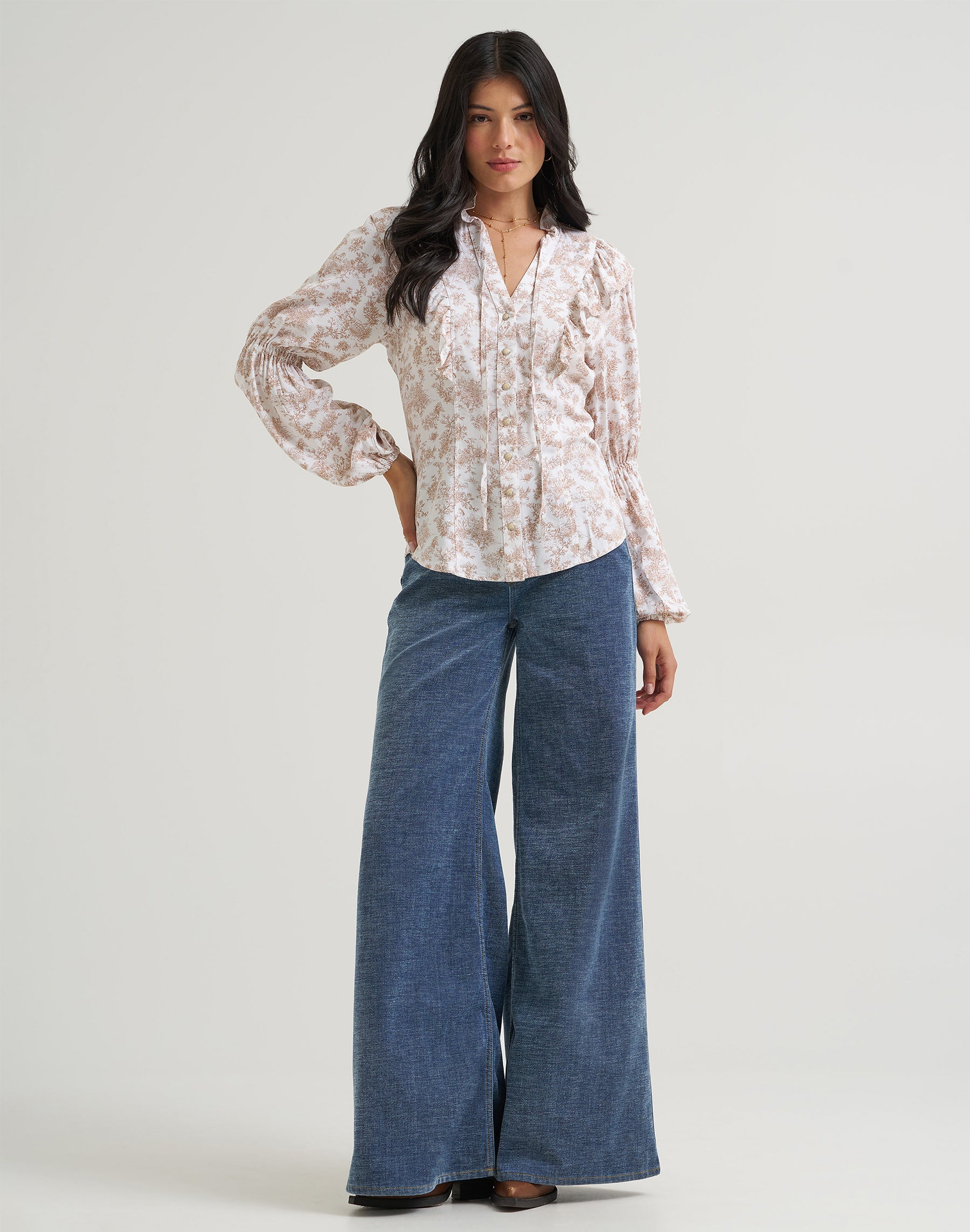 Bluse Lainey in Folk Floral Hemden Wrangler