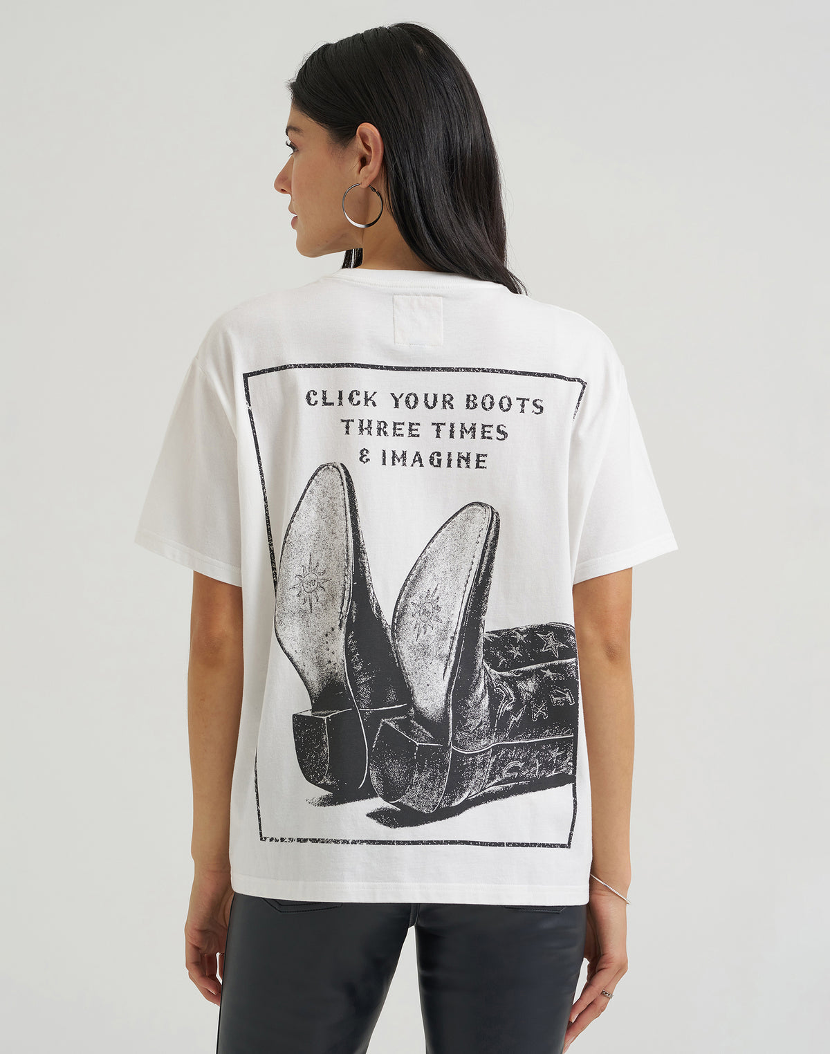 T-Shirt Click Your Boots in Winter White T-Shirts Wrangler