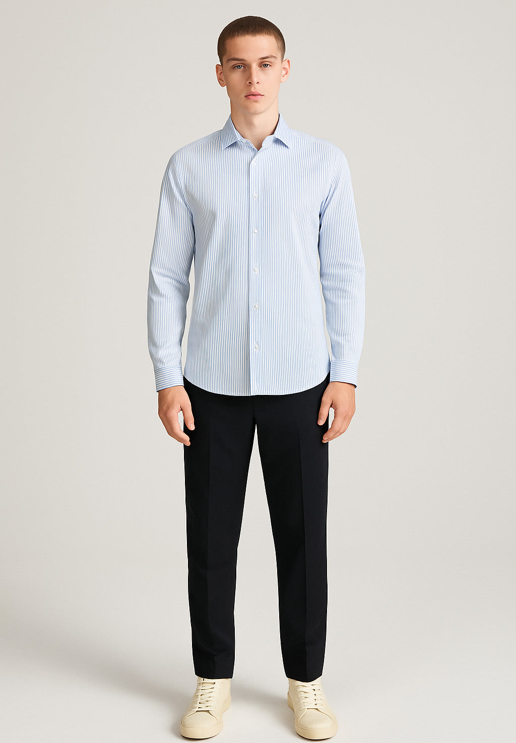 Kin/S in White+Azure Hemden GAS