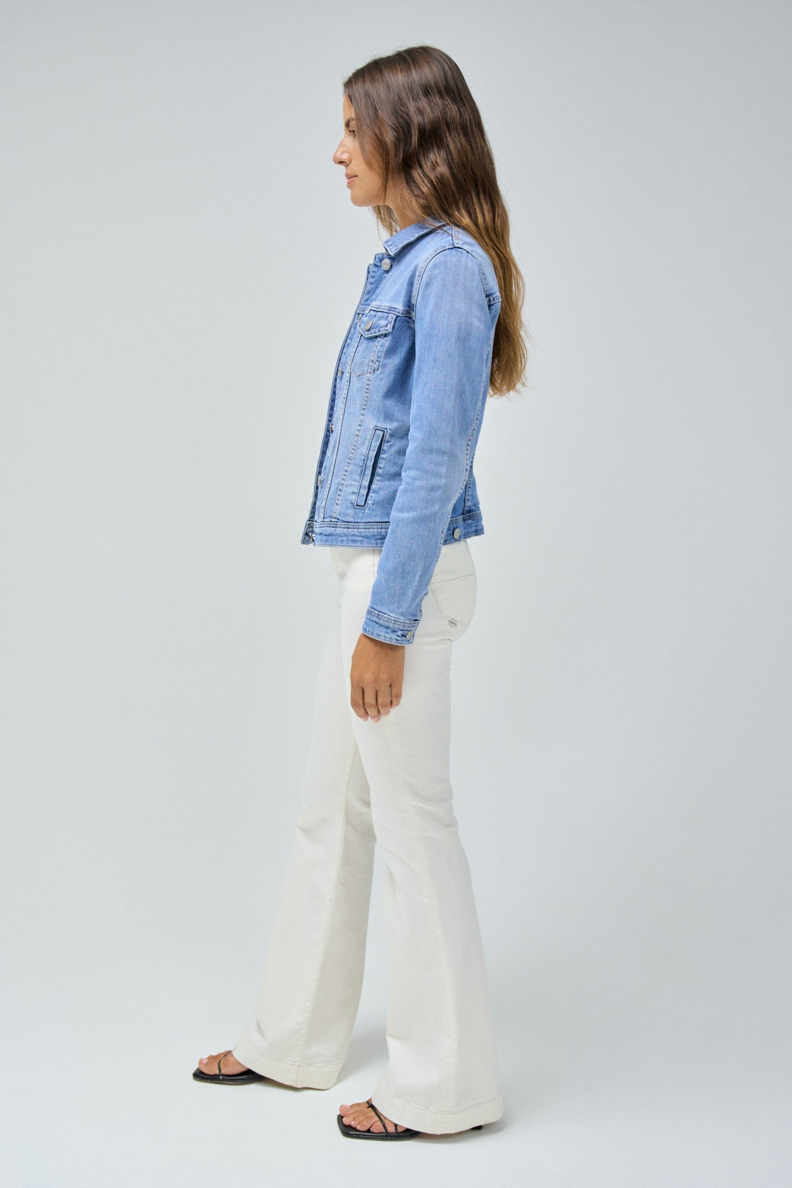 Denim Trucker Jacket in Medium Light Jacken Salsa Jeans