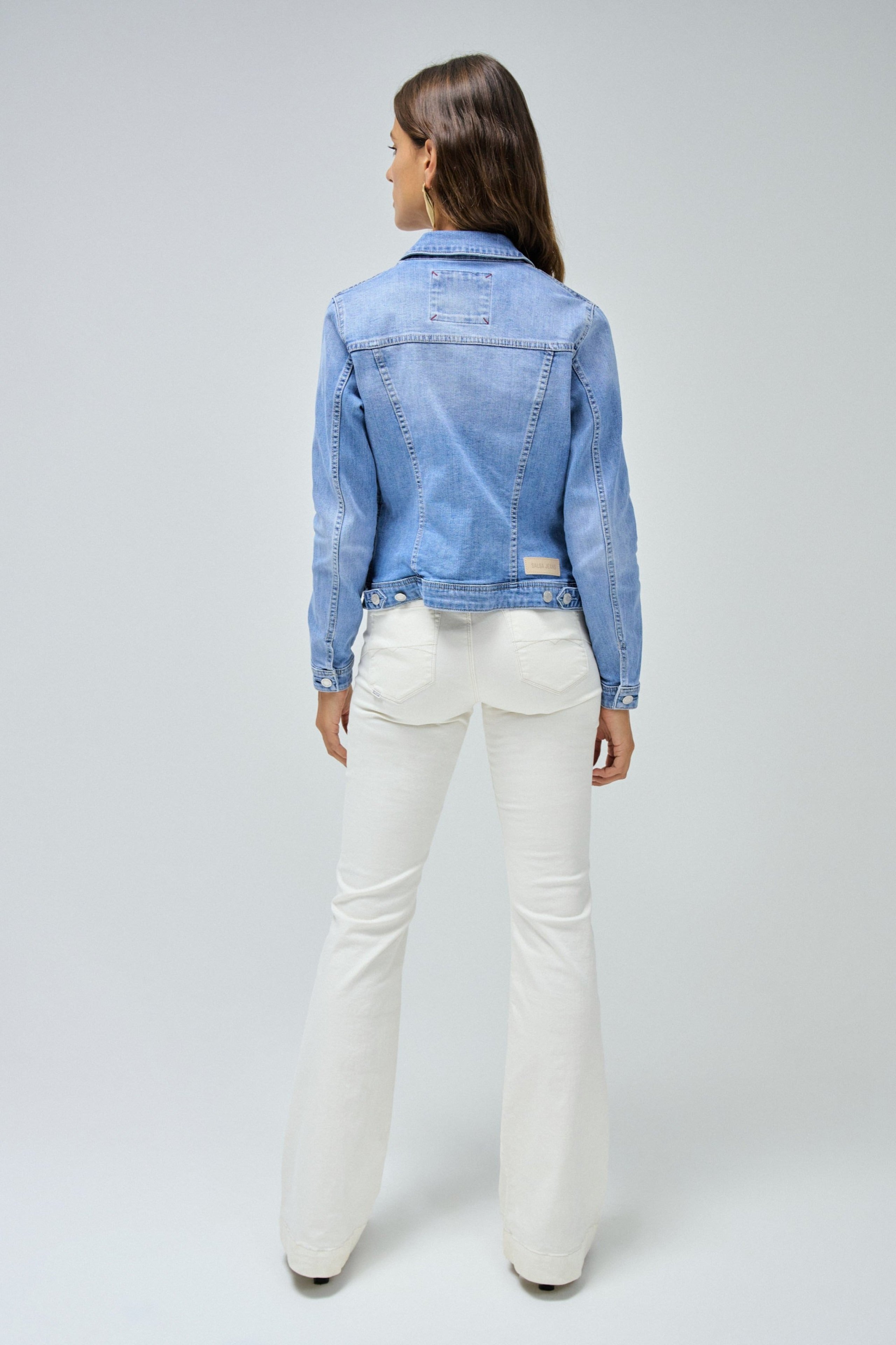 Denim Trucker Jacket in Medium Light Jacken Salsa Jeans