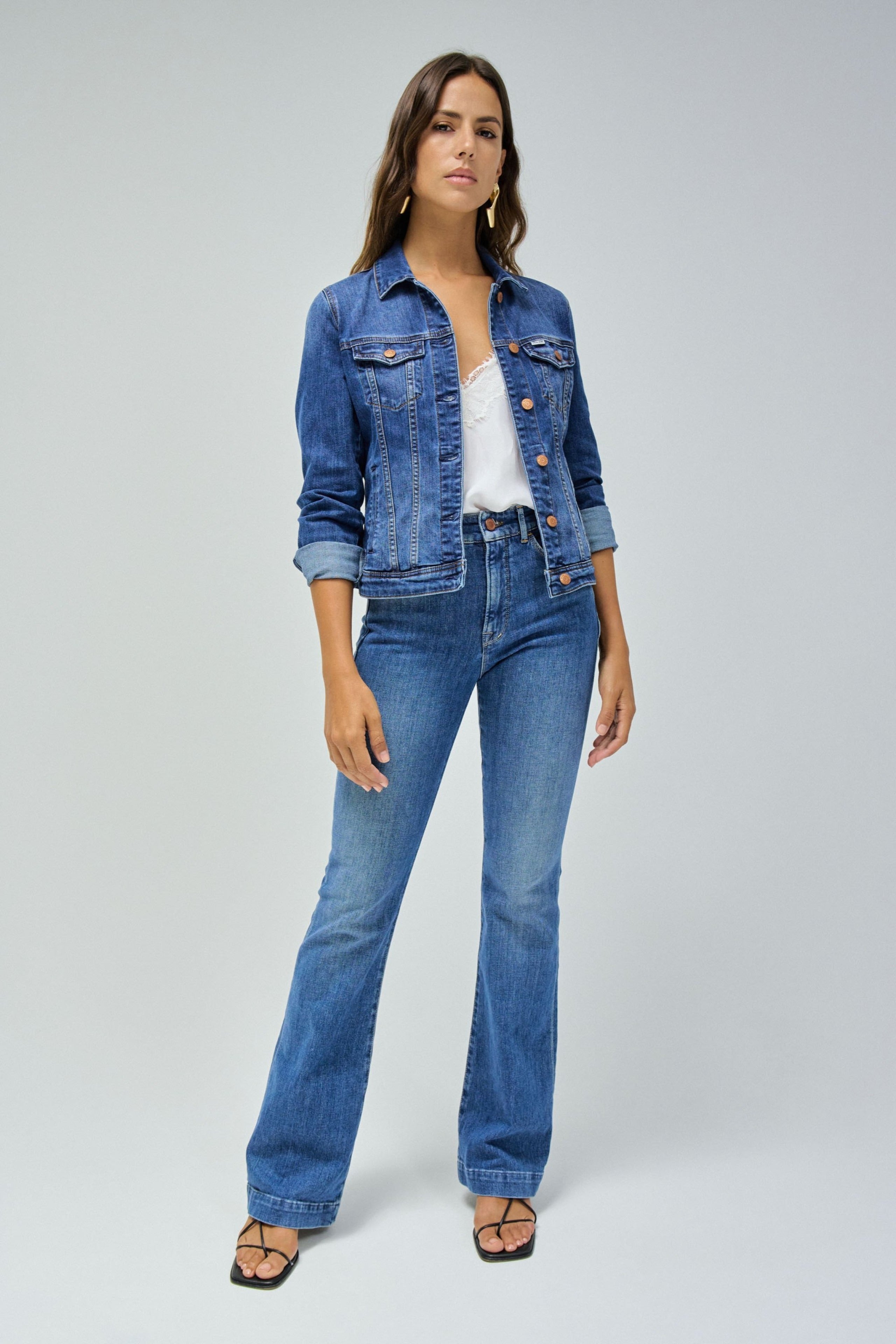 Denim Trucker Jacket in Dark Wash Jacken Salsa Jeans