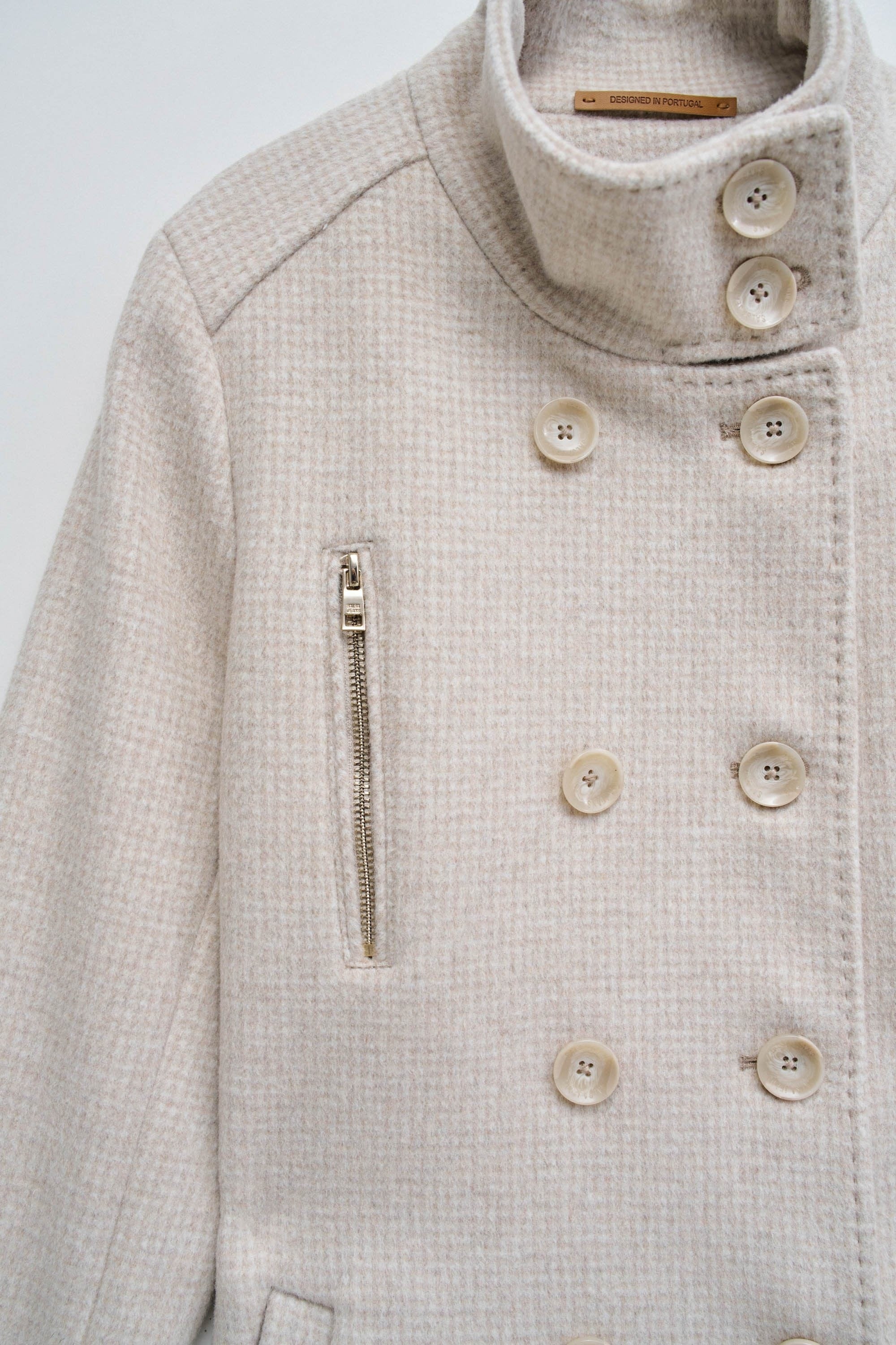 Grace Long Woolen Coat in Light Beige V1 Jacken Salsa Jeans