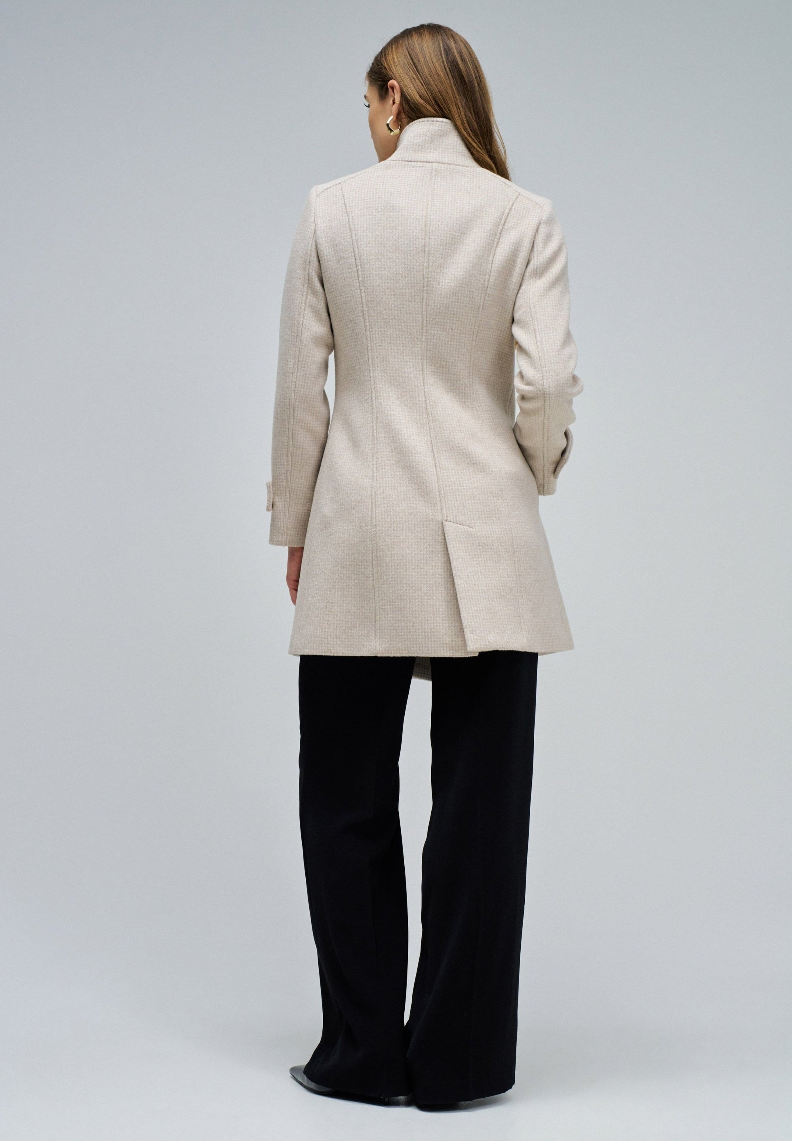 Grace Long Woolen Coat in Light Beige V1 Jacken Salsa Jeans